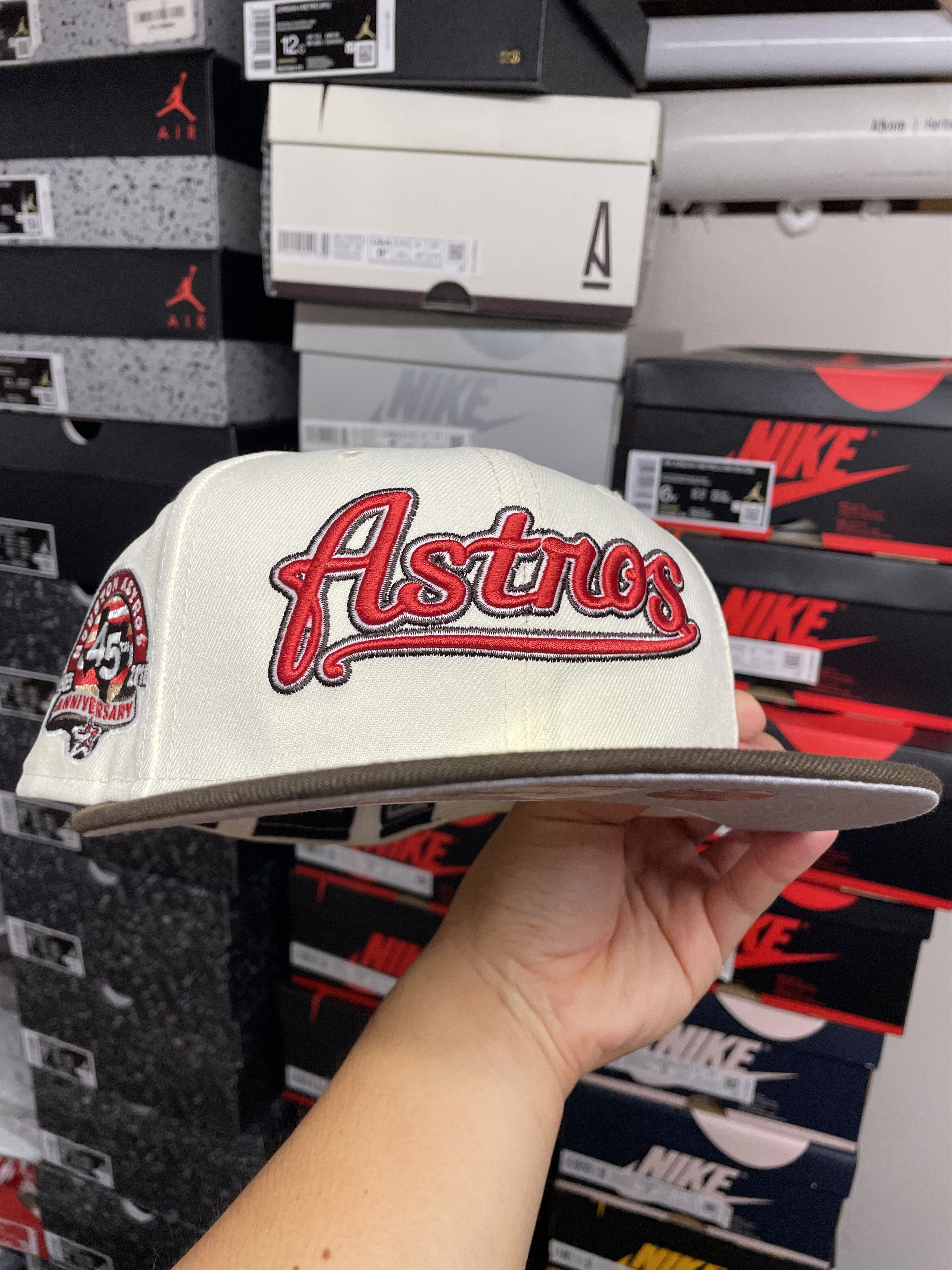 MLB × New Era 7 3/8 Script Houston Astros 45th Anniversary White Cream Red Size ONE SIZE - 7 Thumbnail