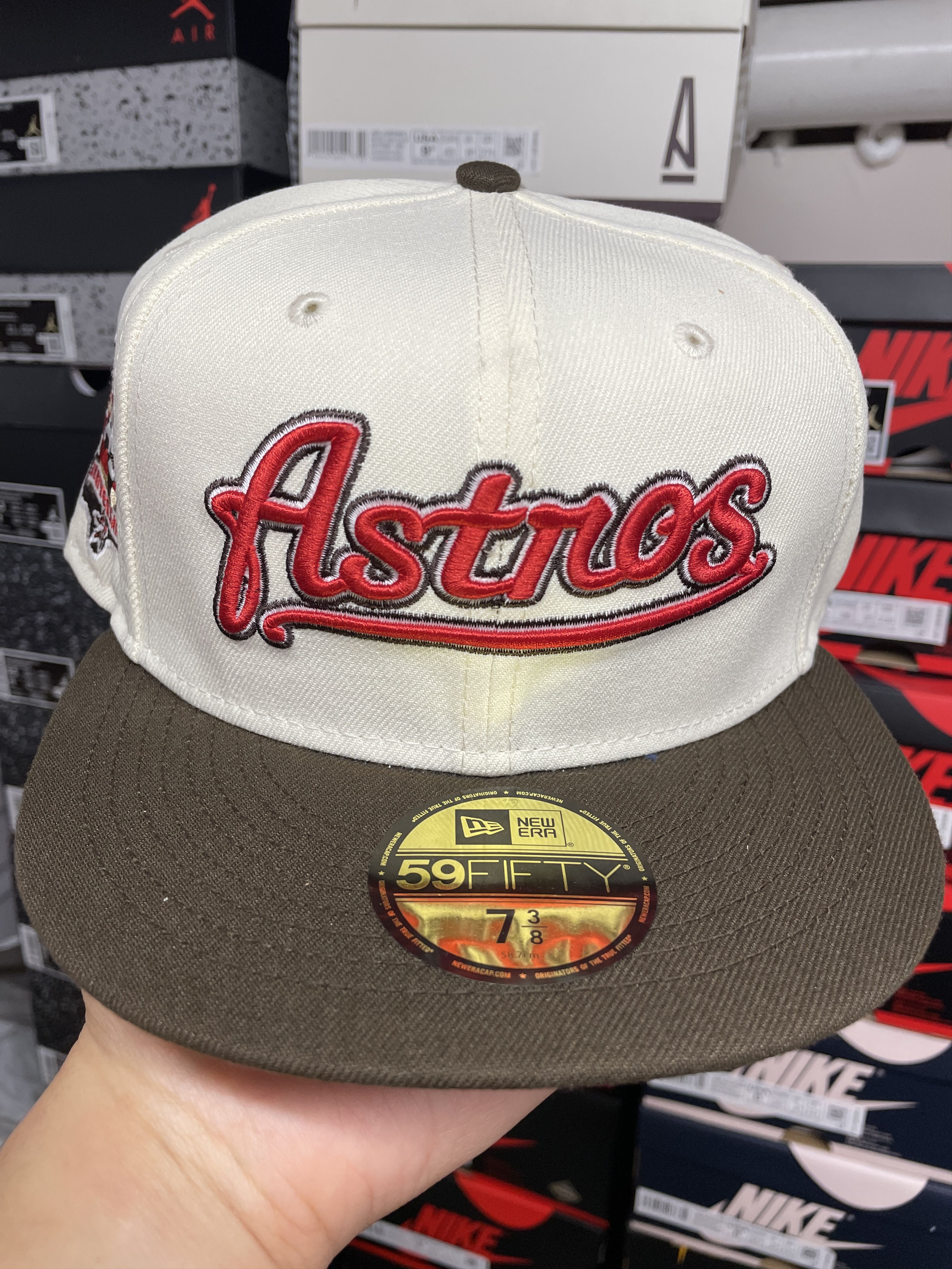 MLB × New Era 7 3/8 Script Houston Astros 45th Anniversary White Cream Red Size ONE SIZE - 2 Thumbnail