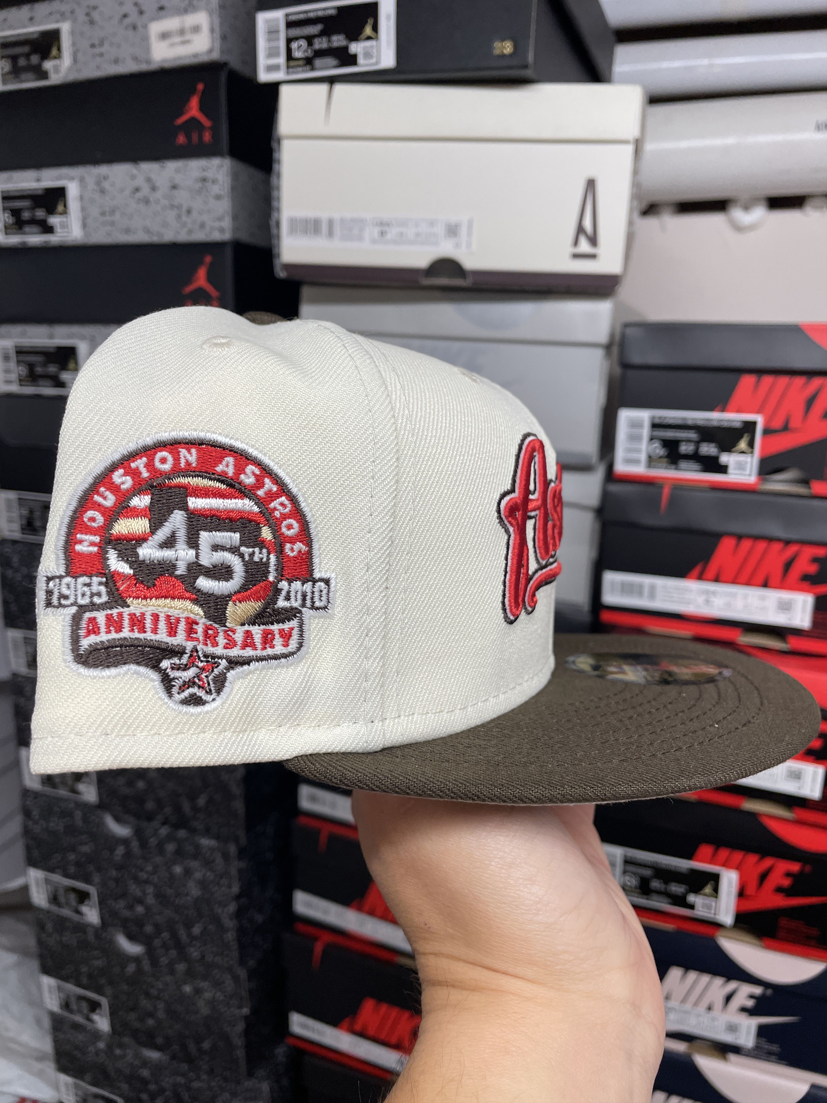 MLB × New Era 7 3/8 Script Houston Astros 45th Anniversary White Cream Red Size ONE SIZE - 3 Thumbnail