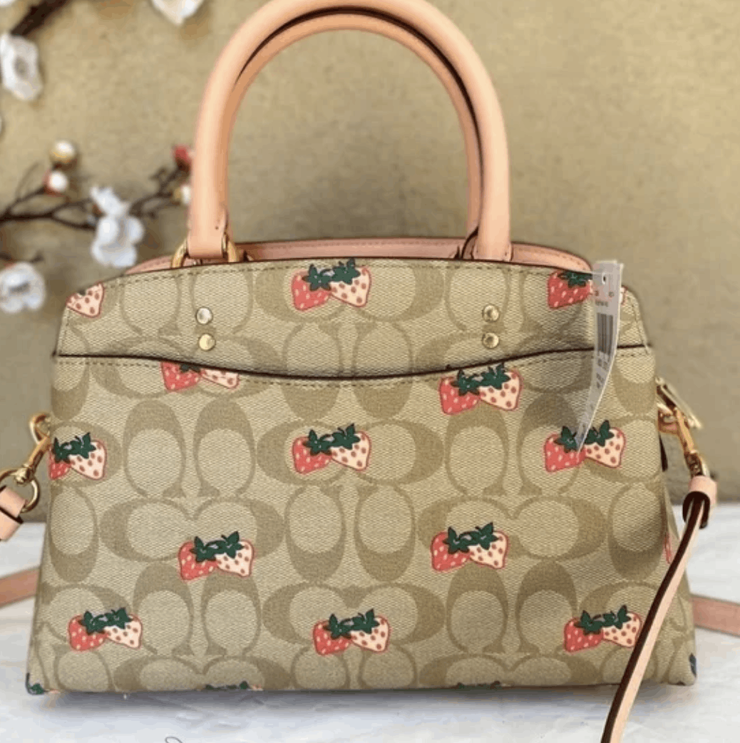 Coach Strawberry Mini 2024 Lillie Carryall Bag