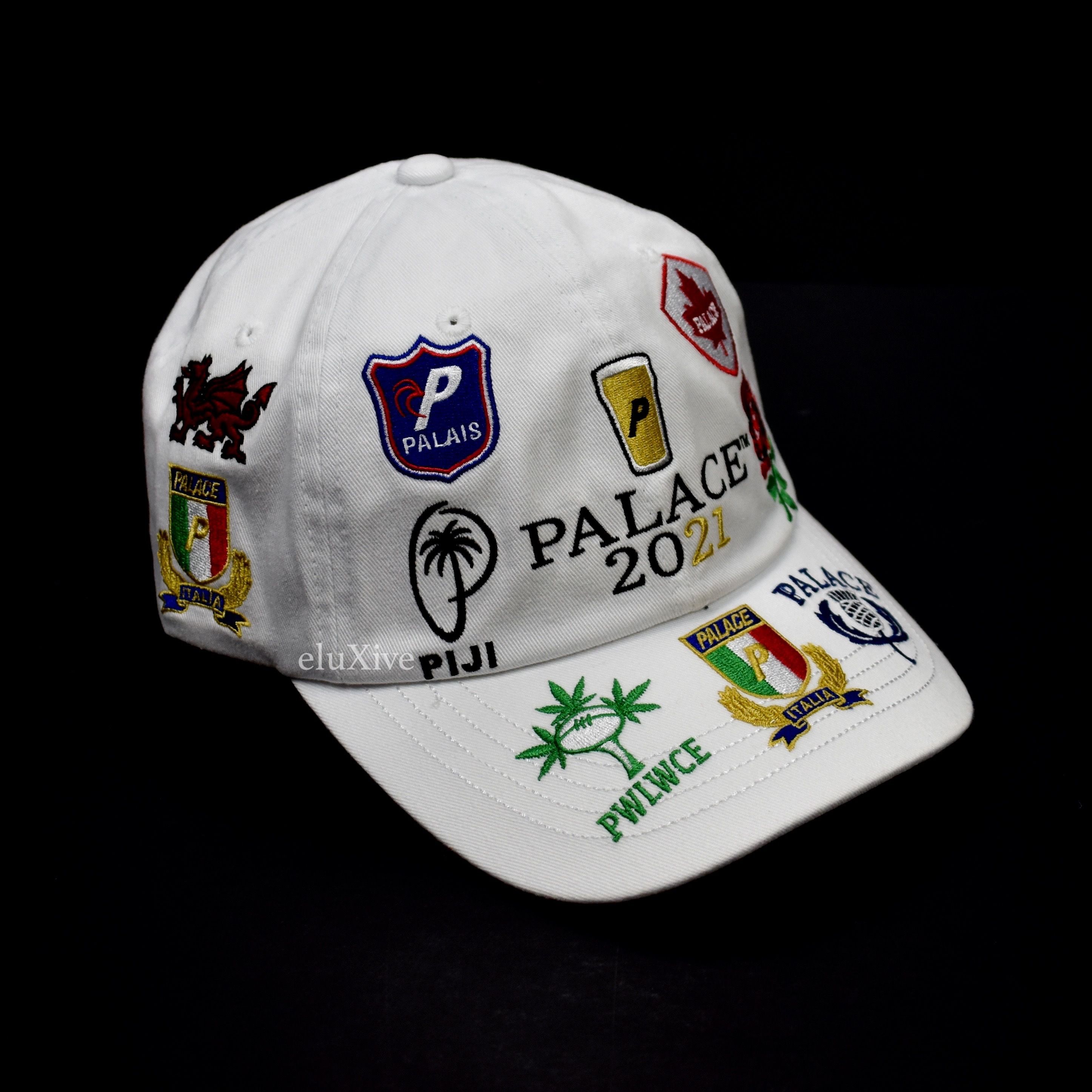Pre-owned Palace Rugger Bugger Logo Embroidered Hat (white)