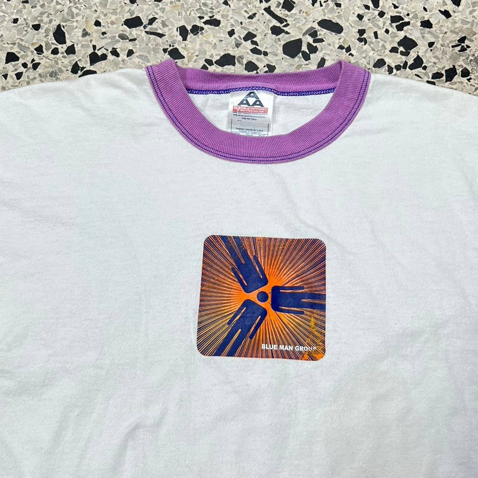 Japanese Brand VINTAGE Y2K BLUE MAN GROUP PURPLE RINGER TEE Size US L / EU 52-54 / 3 - 1 Thumbnail