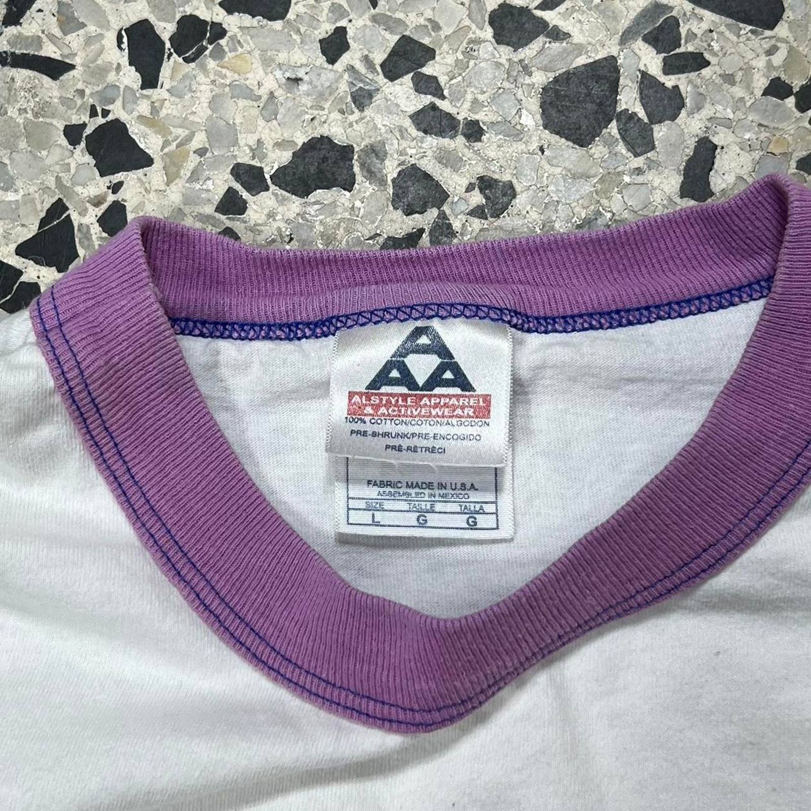 Japanese Brand VINTAGE Y2K BLUE MAN GROUP PURPLE RINGER TEE Size US L / EU 52-54 / 3 - 3 Thumbnail