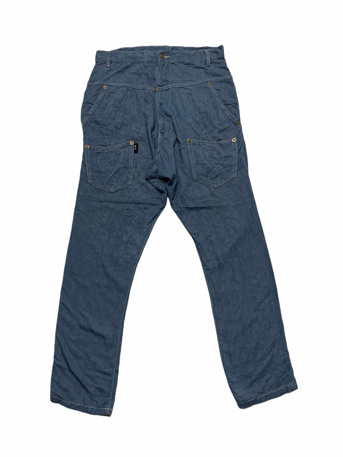 image of Mercibeaucoup Mercibeacoup Dropcrotch Pant in Blue, Men's (Size 32)