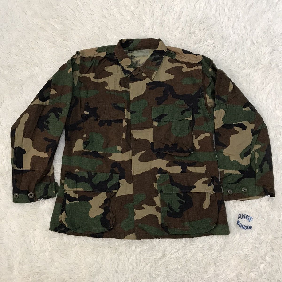 Coat hot weather woodland camouflage pattern combat jacket