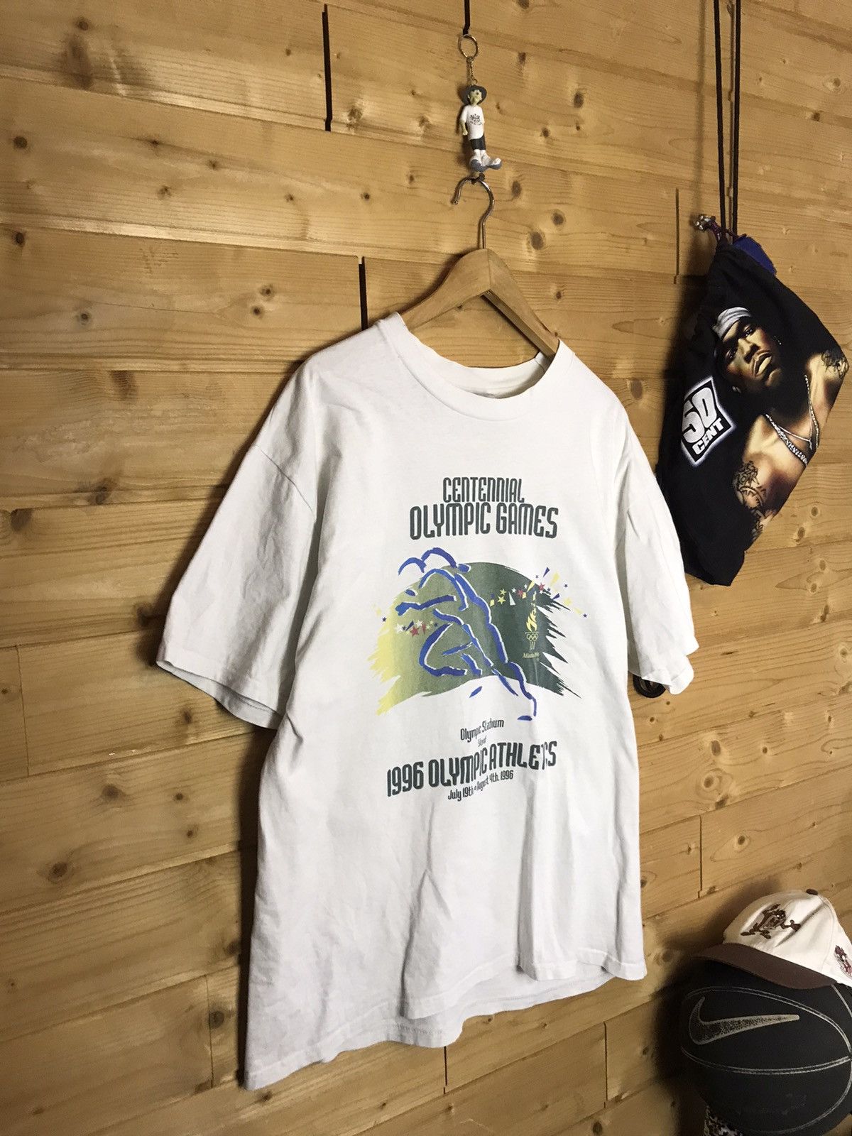 Vintage 1996 Vintage Olympic Games single stitch t-shirt Size US XL / EU 56 / 4 - 1 Thumbnail