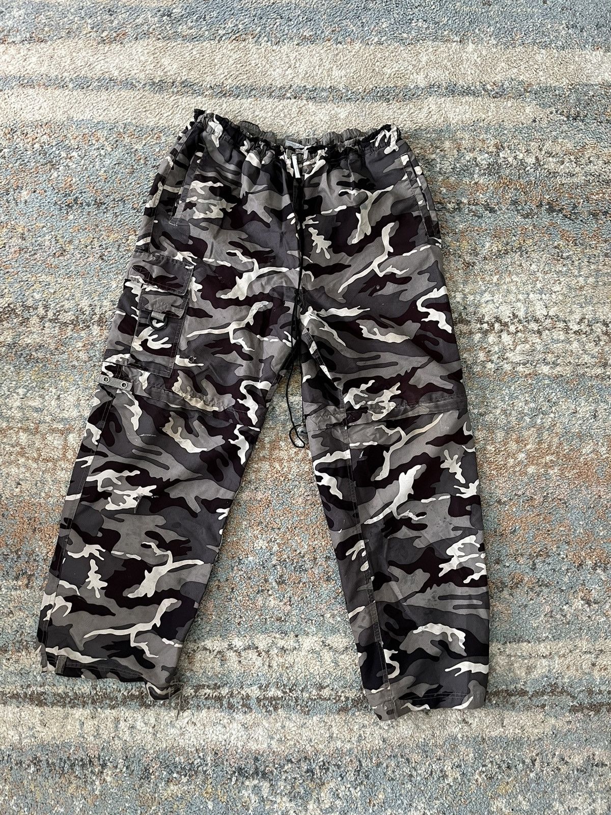 Athletic Works VTG Y2K Baggy Drill Track Pants Thrashed Distressed Large Size US 32 / EU 48 - 1 Thumbnail