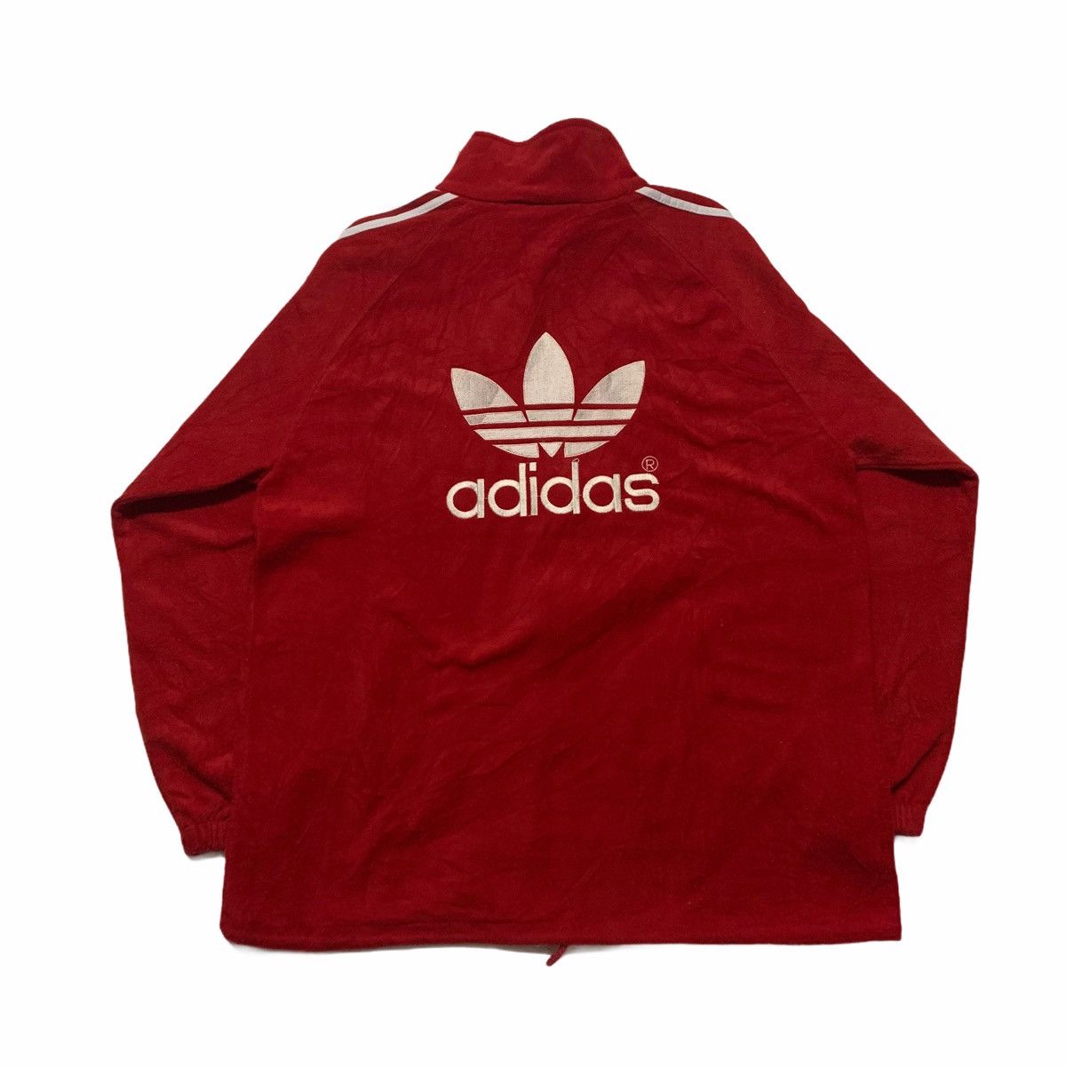 Adidas Oversized Adidas Trefoil Big Logo Zipped Sweater Size US L / EU 52-54 / 3 - 1 Thumbnail