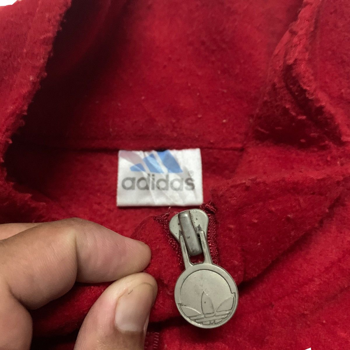 Adidas Oversized Adidas Trefoil Big Logo Zipped Sweater Size US L / EU 52-54 / 3 - 5 Thumbnail