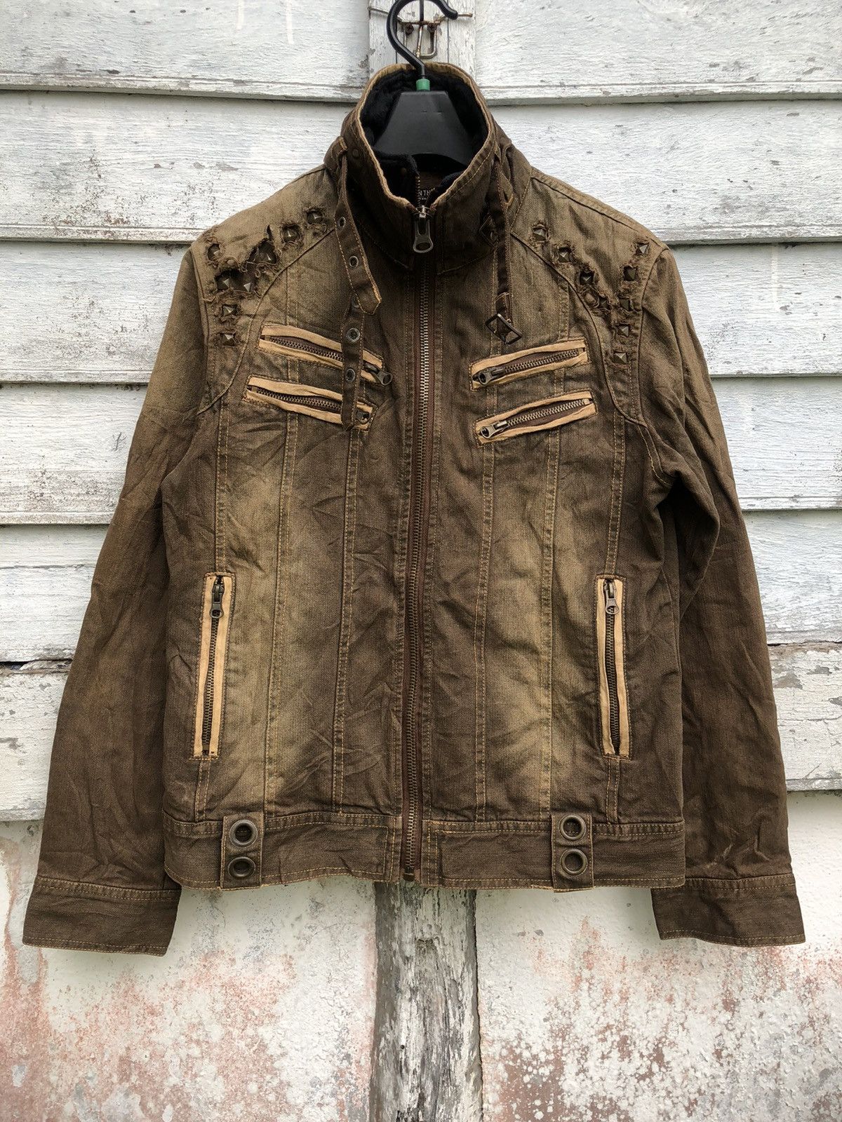 In The Attic × Seditionaries In The Attic Changeal Stud Distressed Washed Denim Jacket Size US M / EU 48-50 / 2 - 3 Thumbnail