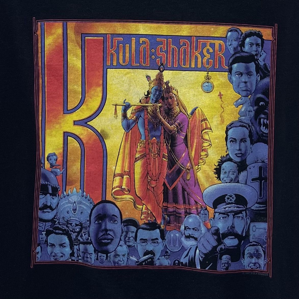 Band Tees Vintage Kula Shaker Psychedelic T-Shirt Grunge Britpop Size US XL / EU 56 / 4 - 2 Thumbnail
