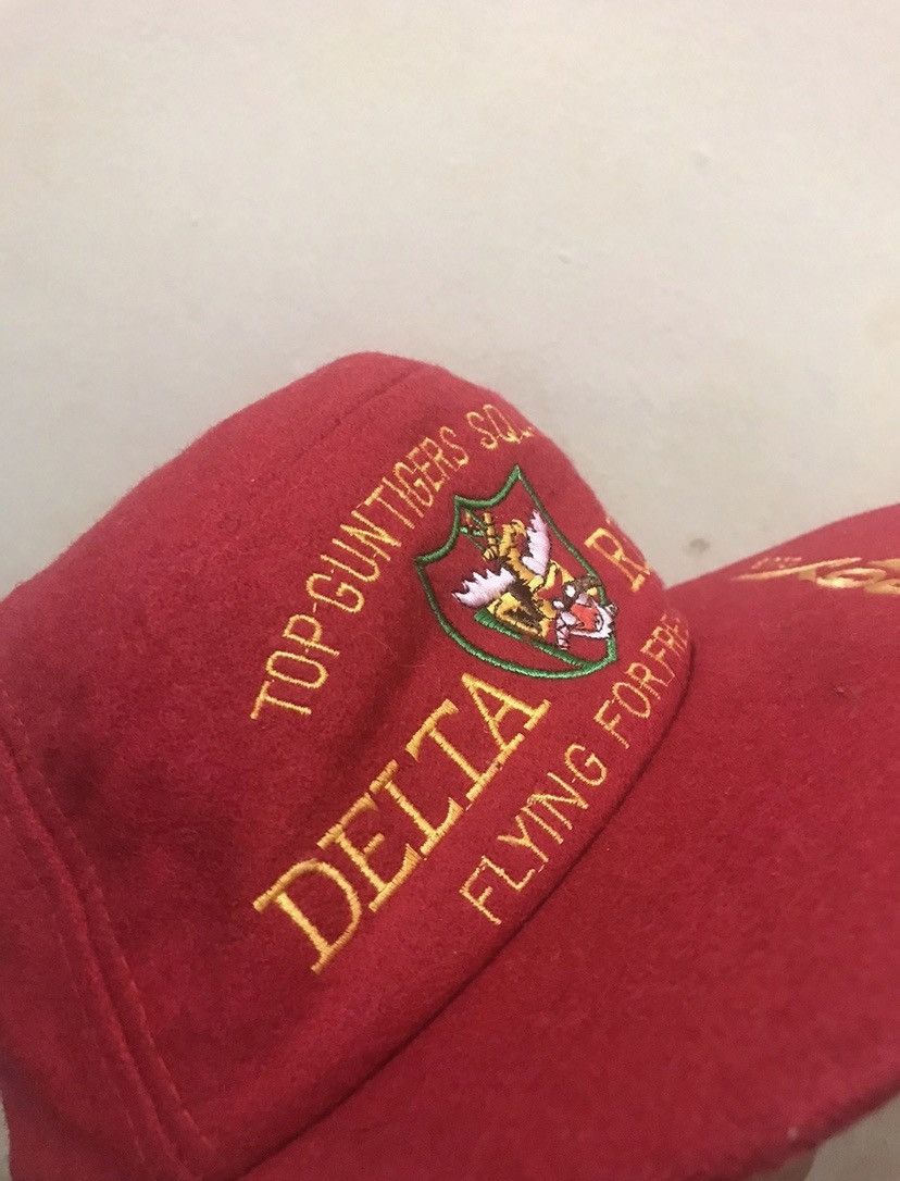 Delta × Japanese Brand × Vintage 90's Top Gun Tiger Squadron Delta Rebel Hat Size ONE SIZE - 5 Thumbnail
