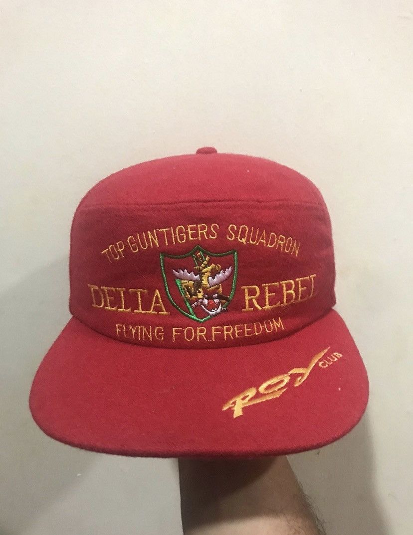 Delta × Japanese Brand × Vintage 90's Top Gun Tiger Squadron Delta Rebel Hat Size ONE SIZE - 1 Thumbnail