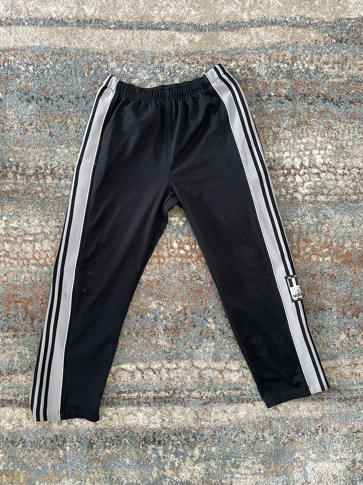 Vintage VTG Adidas Sweatpants Snap Medium black Y2K Size US 30 / EU 46 - 1 Thumbnail
