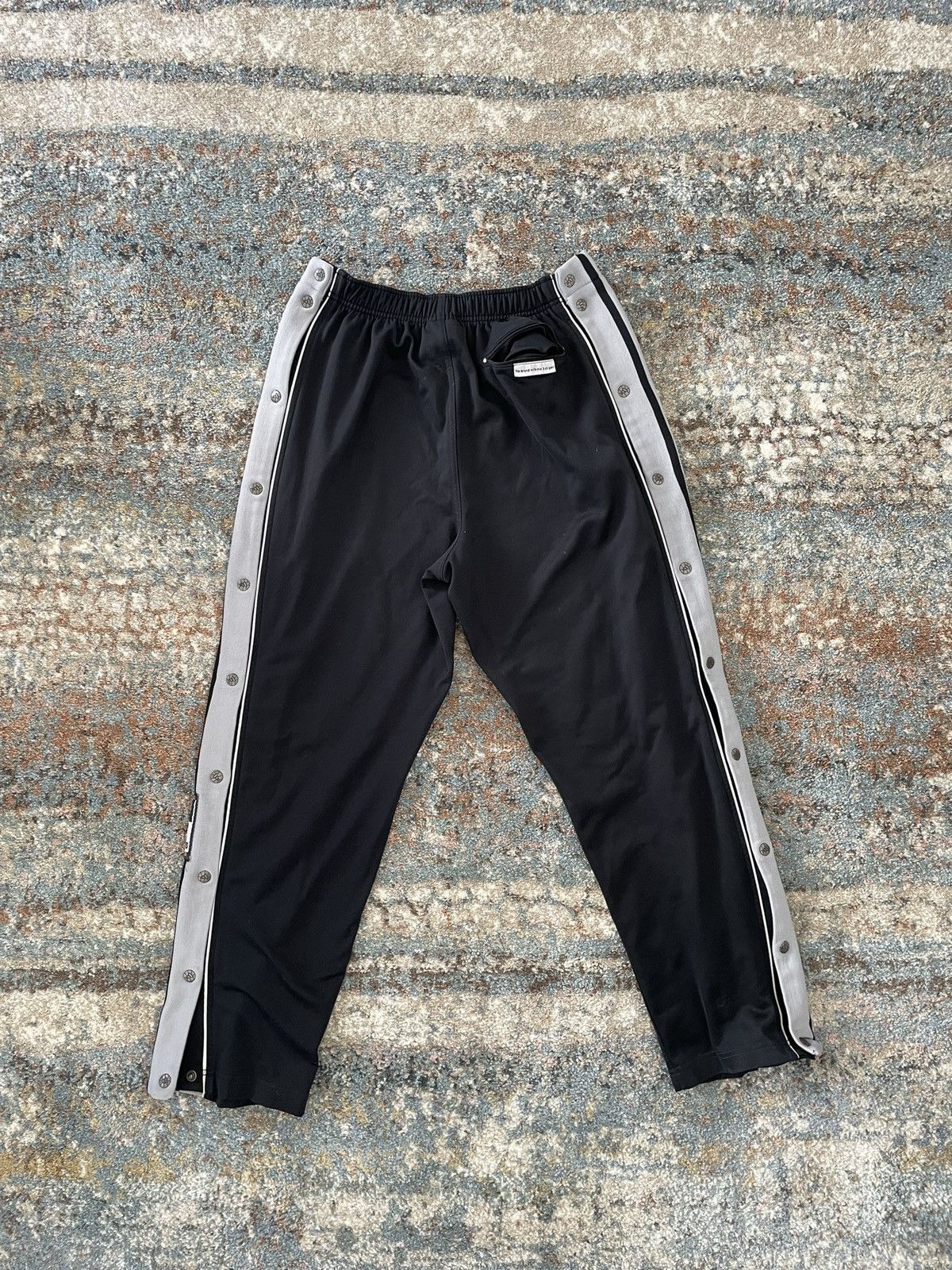 Vintage VTG Adidas Sweatpants Snap Medium black Y2K Size US 30 / EU 46 - 3 Thumbnail