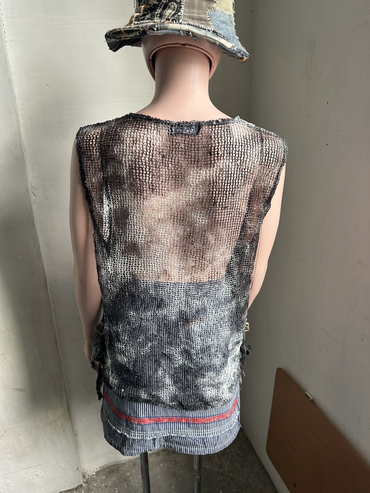 Japanese Brand Bashecing Plump Fishnet Punk Sleeveless Size L / US 10 / IT 46 - 4 Thumbnail