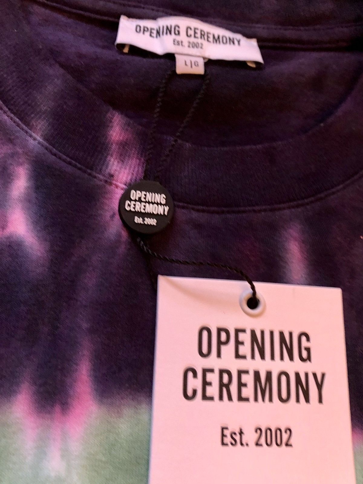 Opening Ceremony Opening Ceremony Embroidered Wide Cut Tie Dye Tee Size US L / EU 52-54 / 3 - 16 Thumbnail