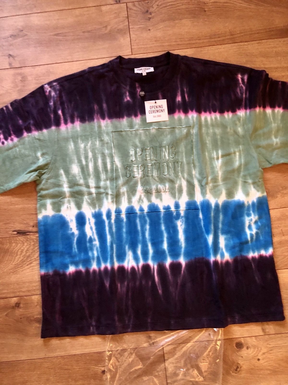 Opening Ceremony Opening Ceremony Embroidered Wide Cut Tie Dye Tee Size US L / EU 52-54 / 3 - 4 Thumbnail