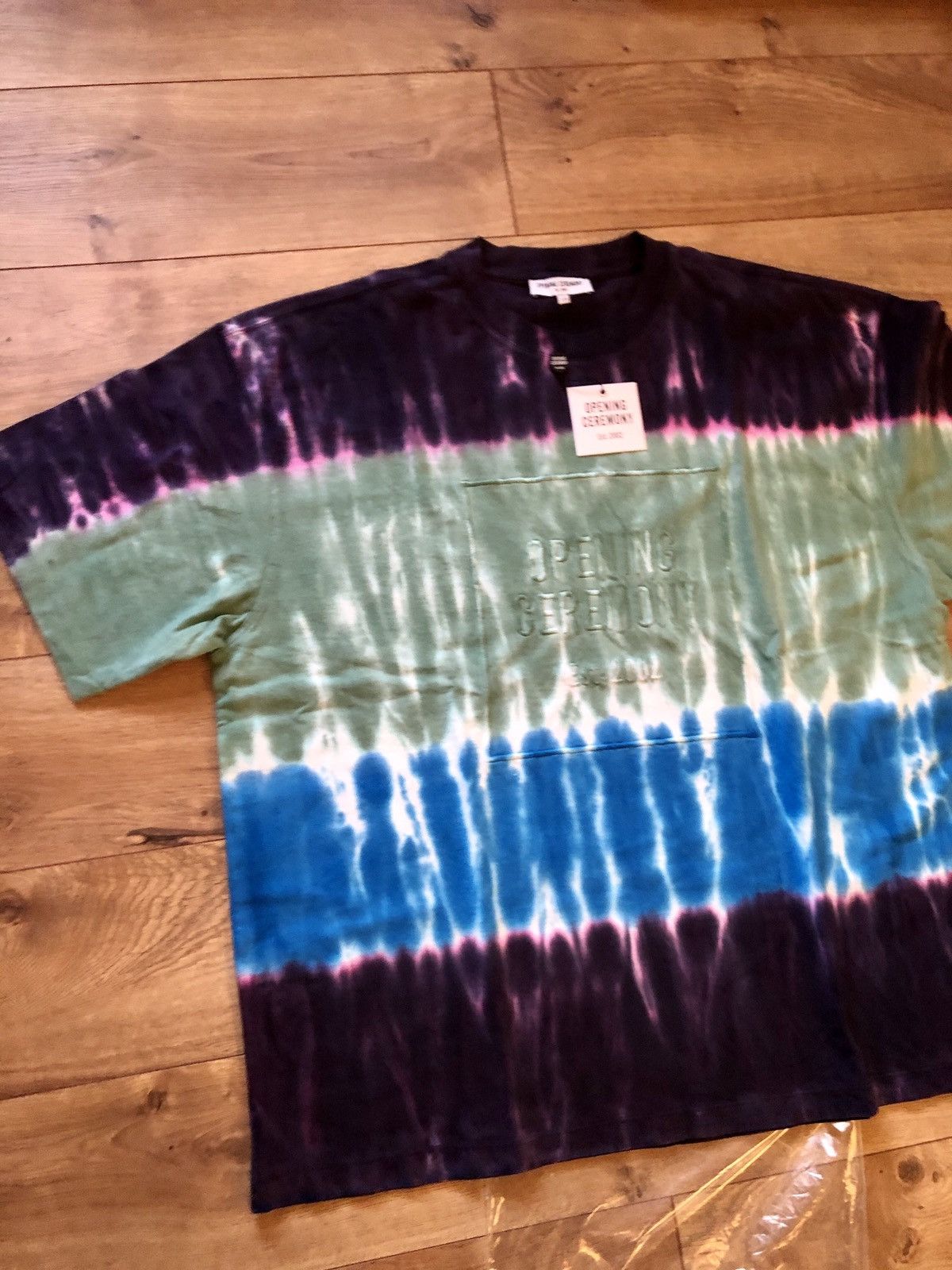 Opening Ceremony Opening Ceremony Embroidered Wide Cut Tie Dye Tee Size US L / EU 52-54 / 3 - 5 Thumbnail