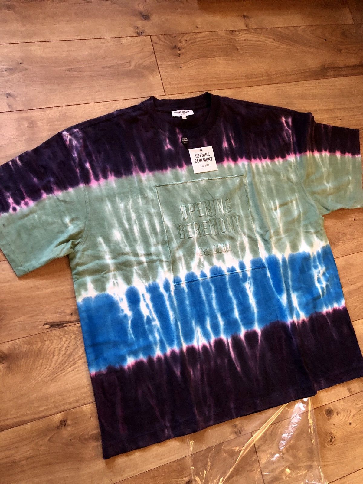 Opening Ceremony Opening Ceremony Embroidered Wide Cut Tie Dye Tee Size US L / EU 52-54 / 3 - 11 Thumbnail