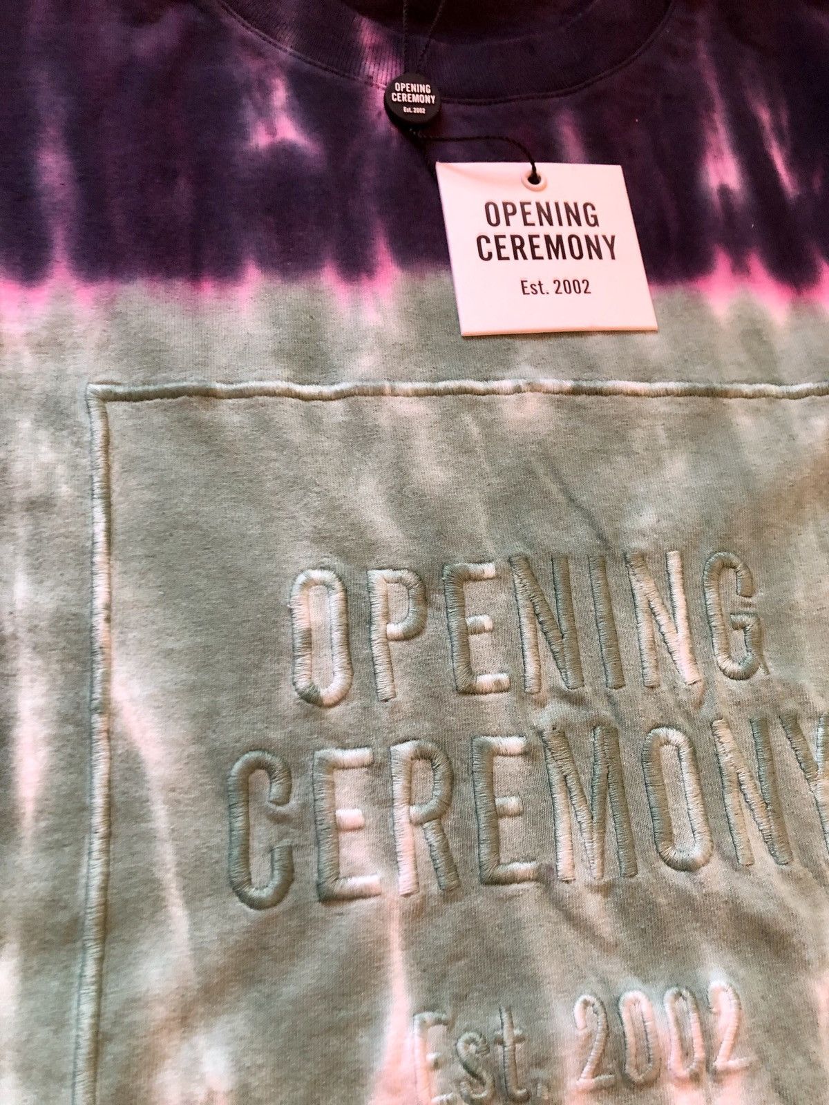 Opening Ceremony Opening Ceremony Embroidered Wide Cut Tie Dye Tee Size US L / EU 52-54 / 3 - 8 Thumbnail