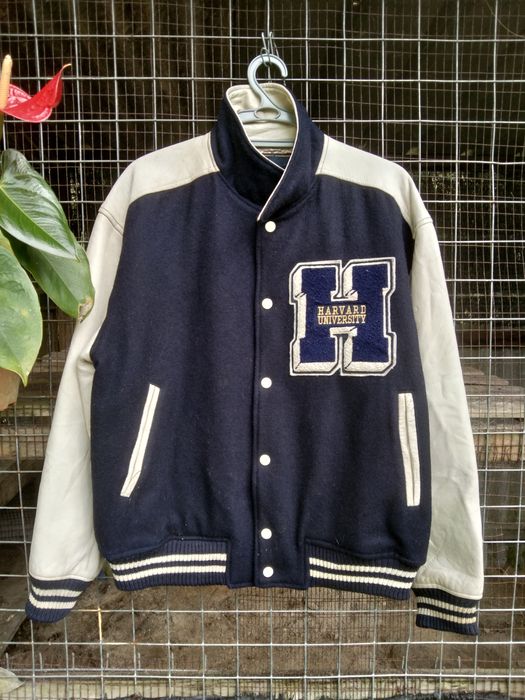 Vintage HARVARD UNIVERSITY LEATHER VARSITY JACKET | Grailed