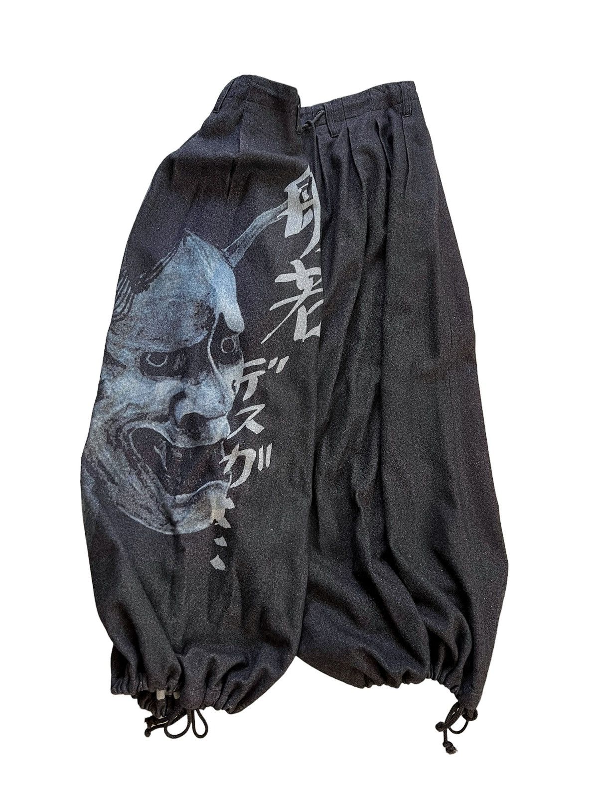Sz3 Oni Mask Demon Wool Blend Balloon Trouser