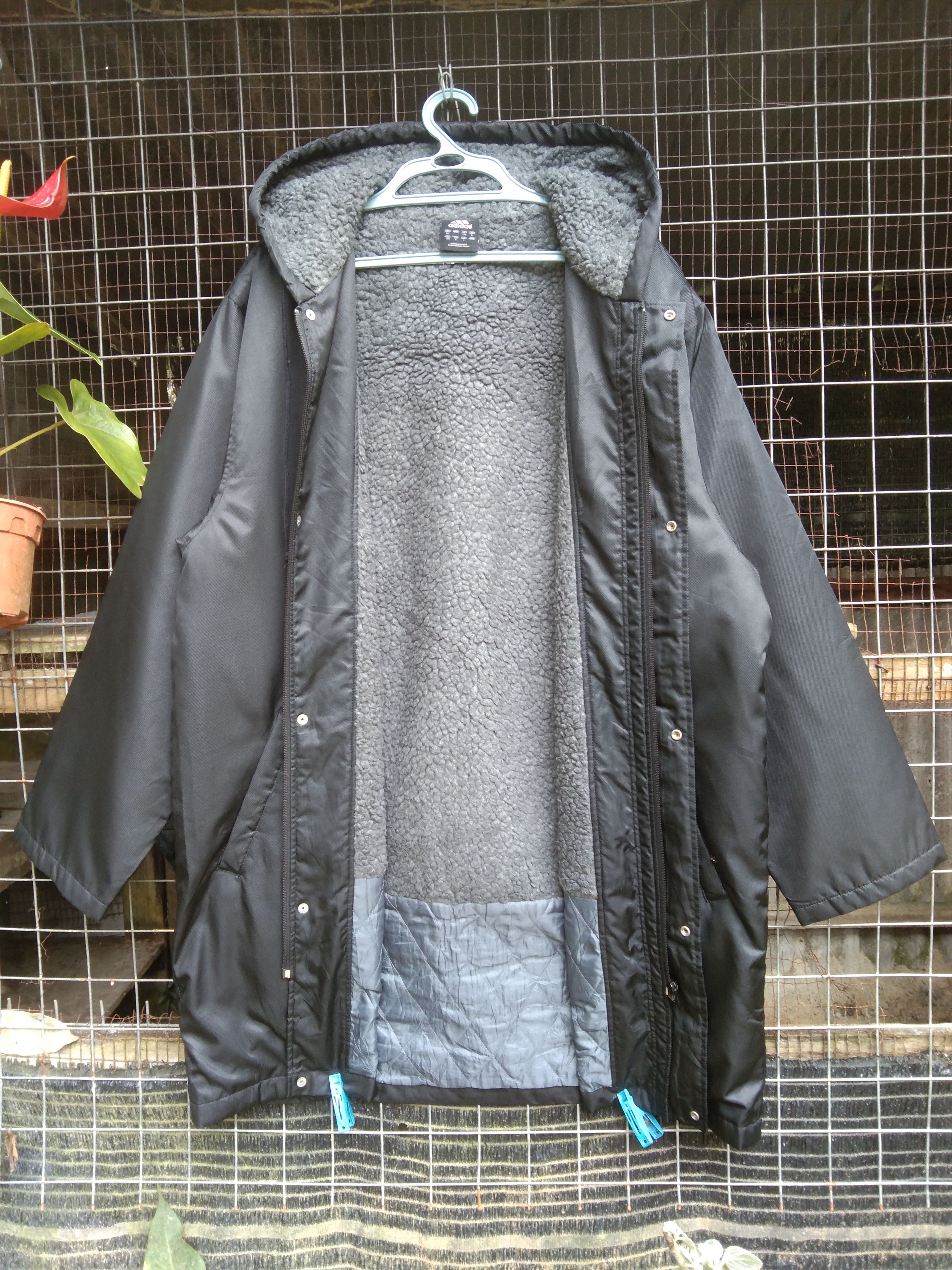 image of Adidas Men's Sherpa Parka Jacket in Black (Size Large)