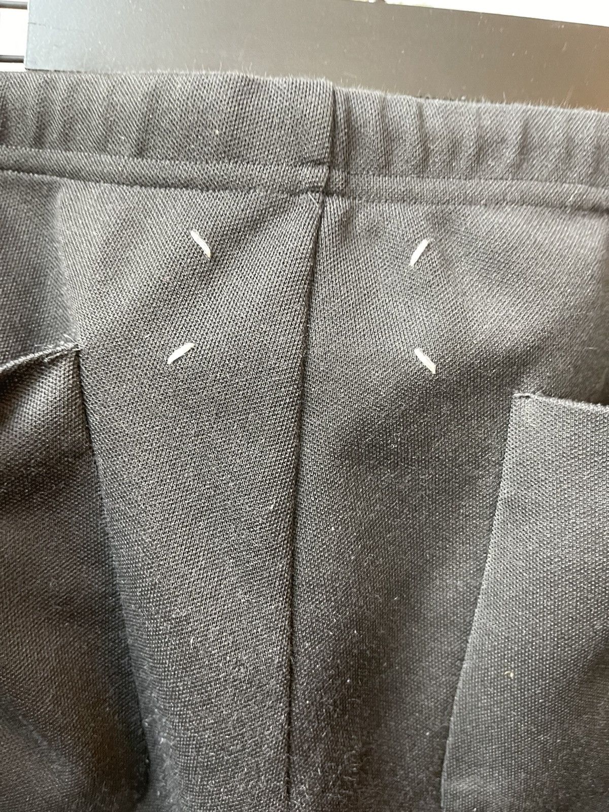Maison Margiela Margiella Satin side stripe black sweatpants Size US 32 / EU 48 - 11 Thumbnail