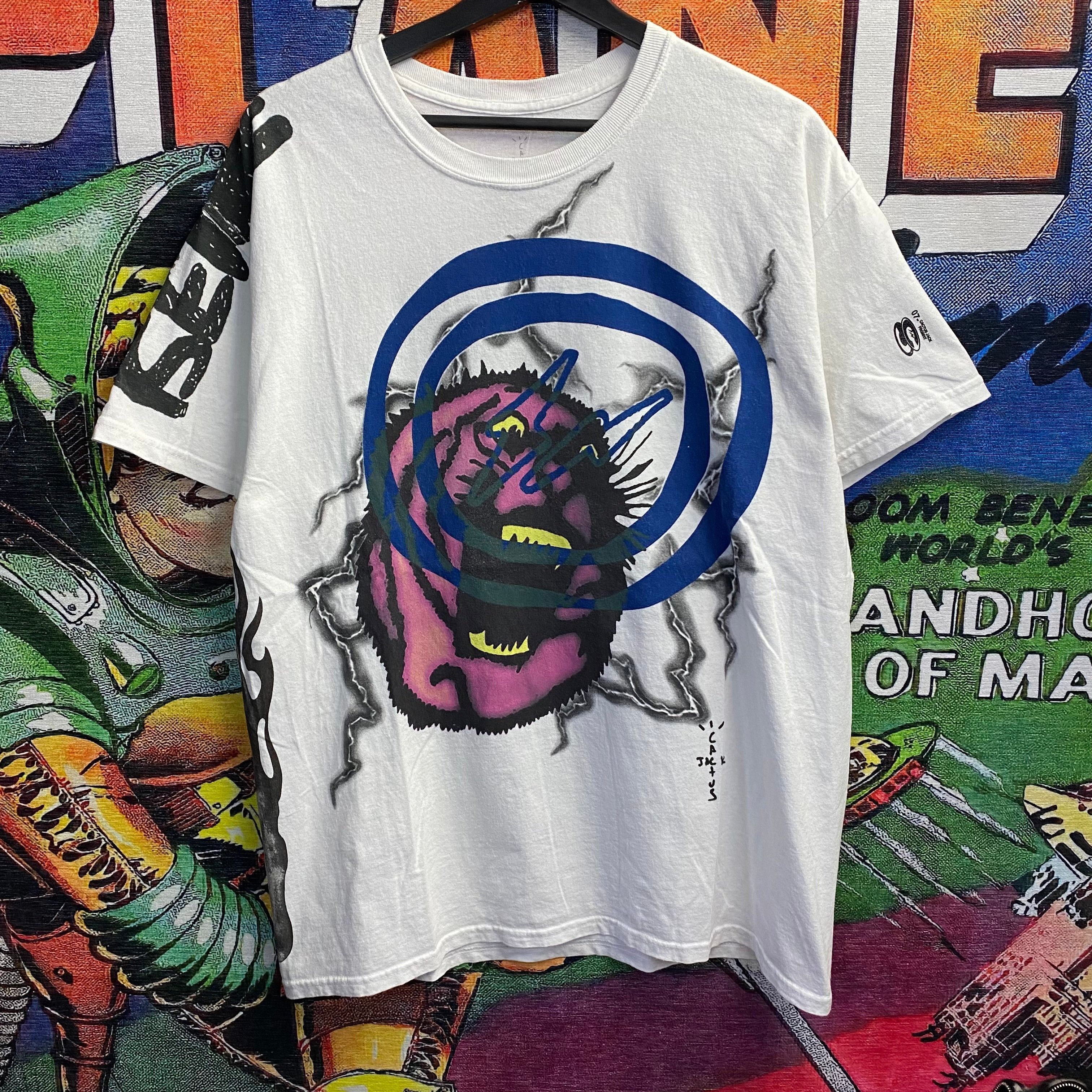 image of Travis Scott Cactus Jack For Fragment Sunrise Tee Size in White, Men's