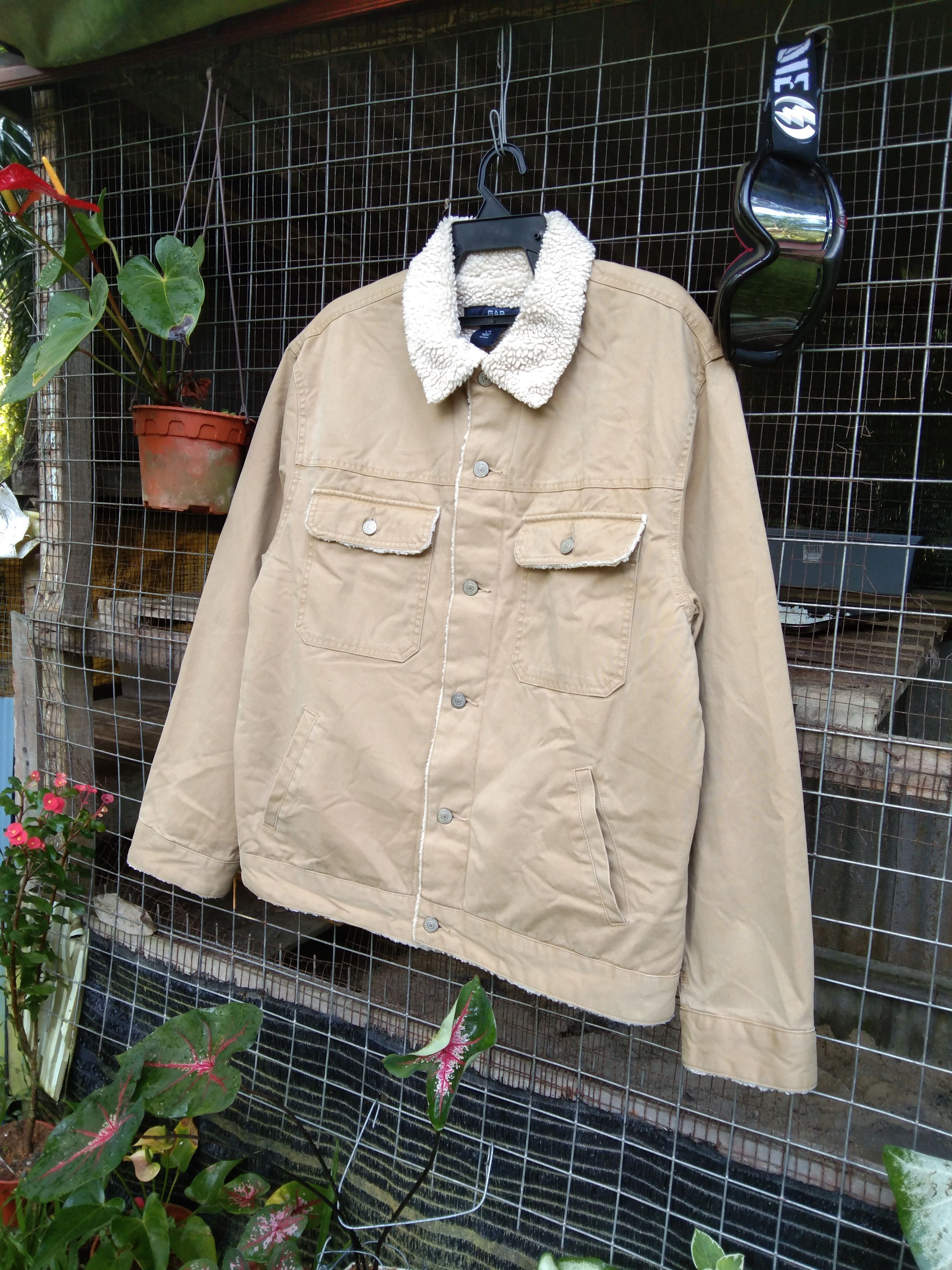 Gap VINTAGE GAP TRUCKER JACKET LINED SHERPA Size US L / EU 52-54 / 3 - 3 Thumbnail