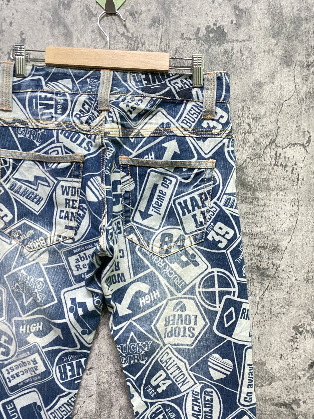 Japanese Brand Full Print OVP Denim Faded like Hysteric Glamour Denim Size US 30 / EU 46 - 12 Thumbnail