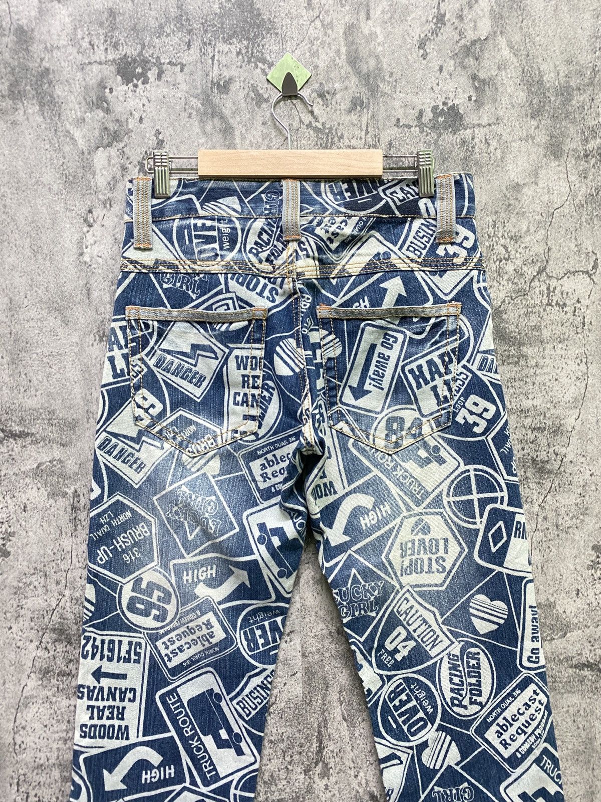 Japanese Brand Full Print OVP Denim Faded like Hysteric Glamour Denim Size US 30 / EU 46 - 10 Thumbnail