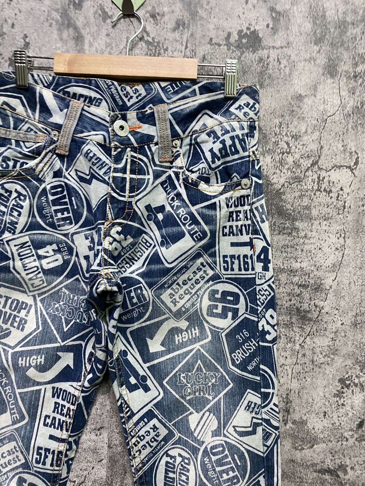 Japanese Brand Full Print OVP Denim Faded like Hysteric Glamour Denim Size US 30 / EU 46 - 5 Thumbnail