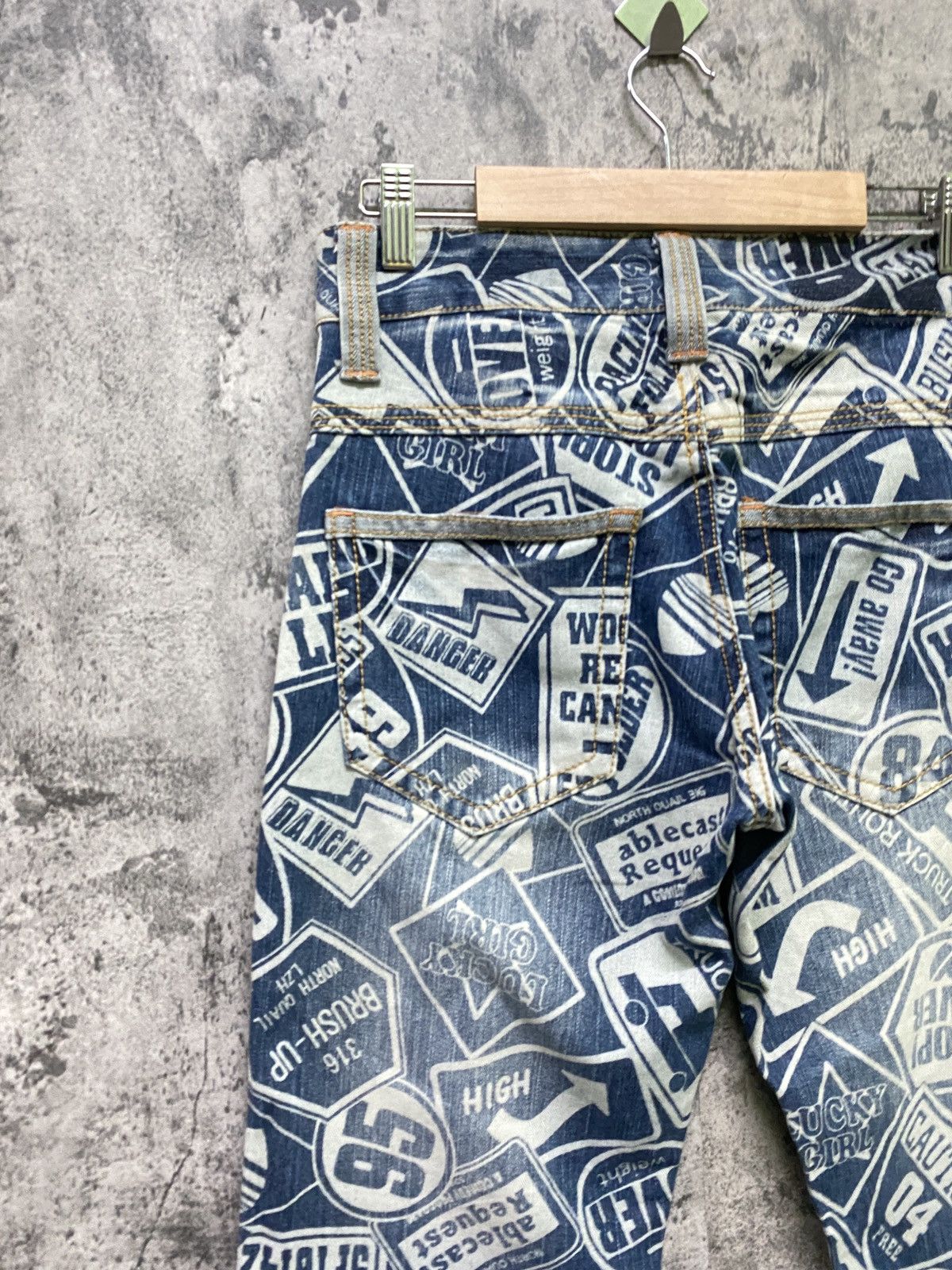 Japanese Brand Full Print OVP Denim Faded like Hysteric Glamour Denim Size US 30 / EU 46 - 11 Thumbnail