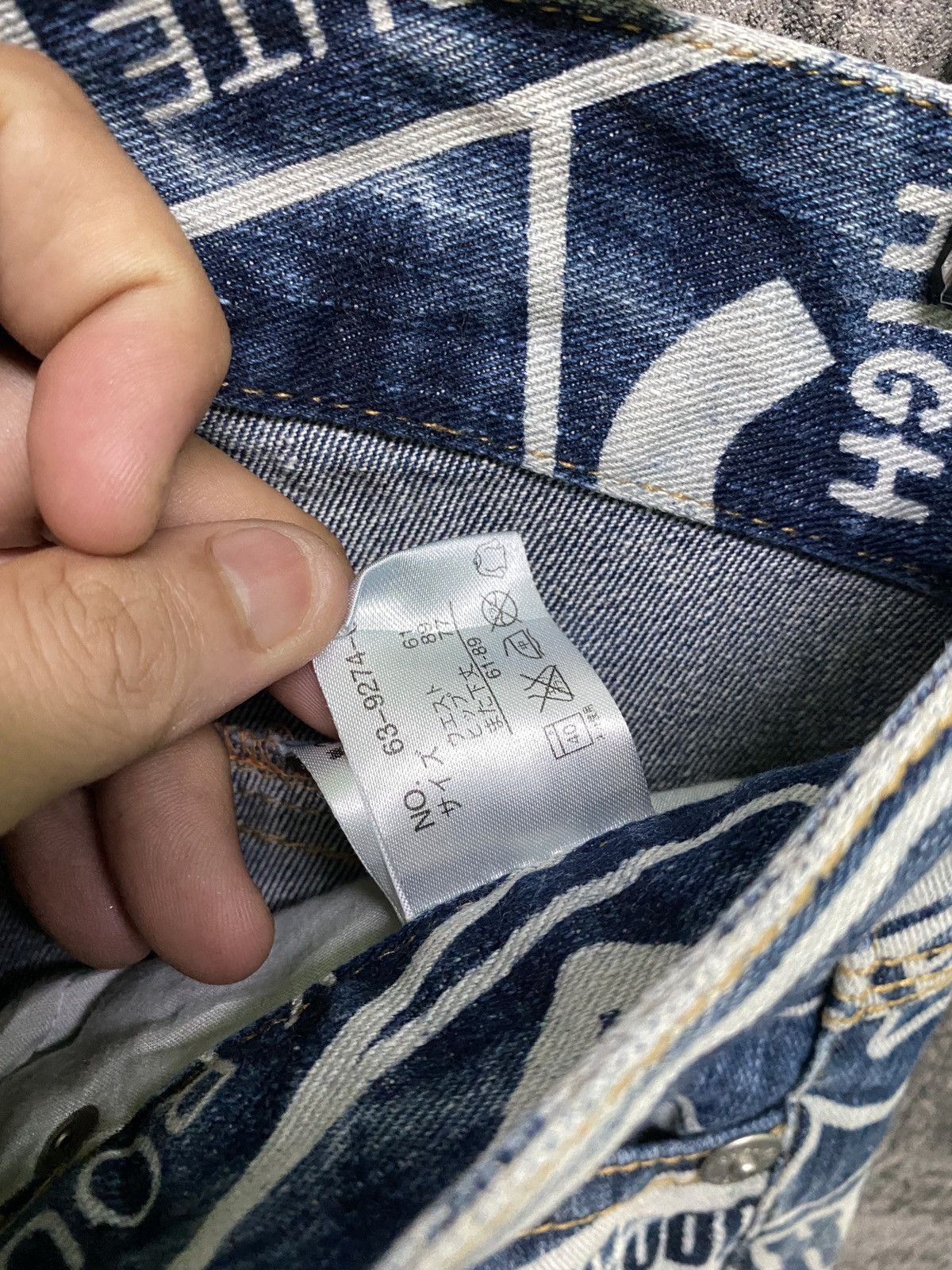 Japanese Brand Full Print OVP Denim Faded like Hysteric Glamour Denim Size US 30 / EU 46 - 19 Thumbnail