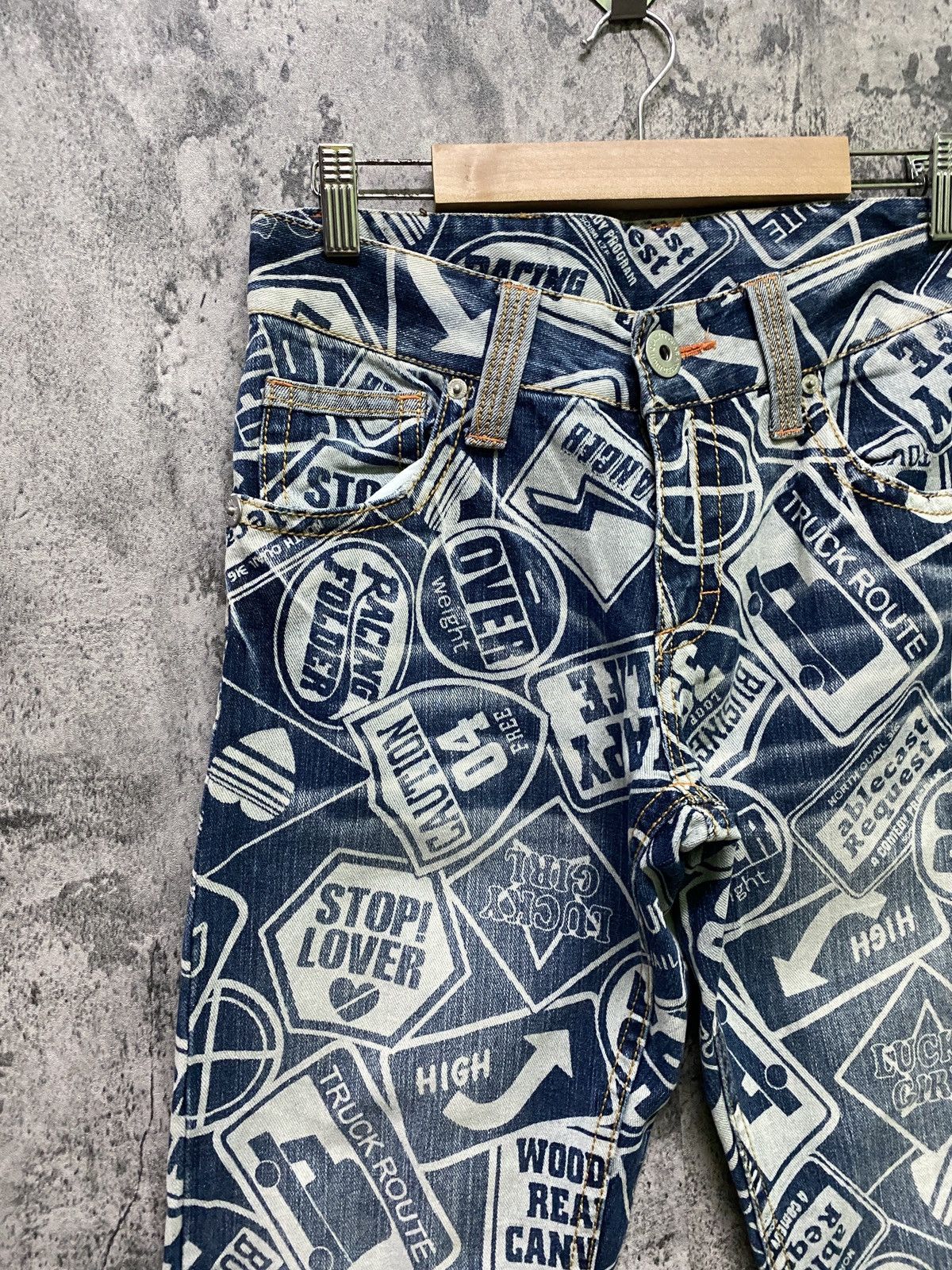 Japanese Brand Full Print OVP Denim Faded like Hysteric Glamour Denim Size US 30 / EU 46 - 4 Thumbnail