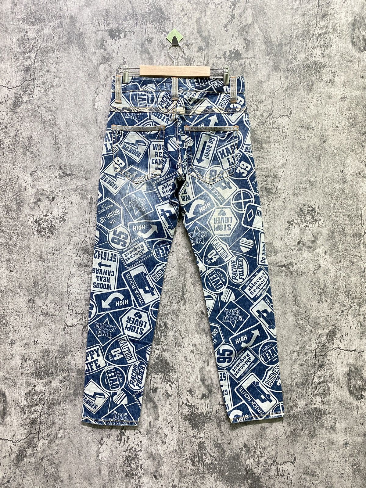 Japanese Brand Full Print OVP Denim Faded like Hysteric Glamour Denim Size US 30 / EU 46 - 2 Thumbnail