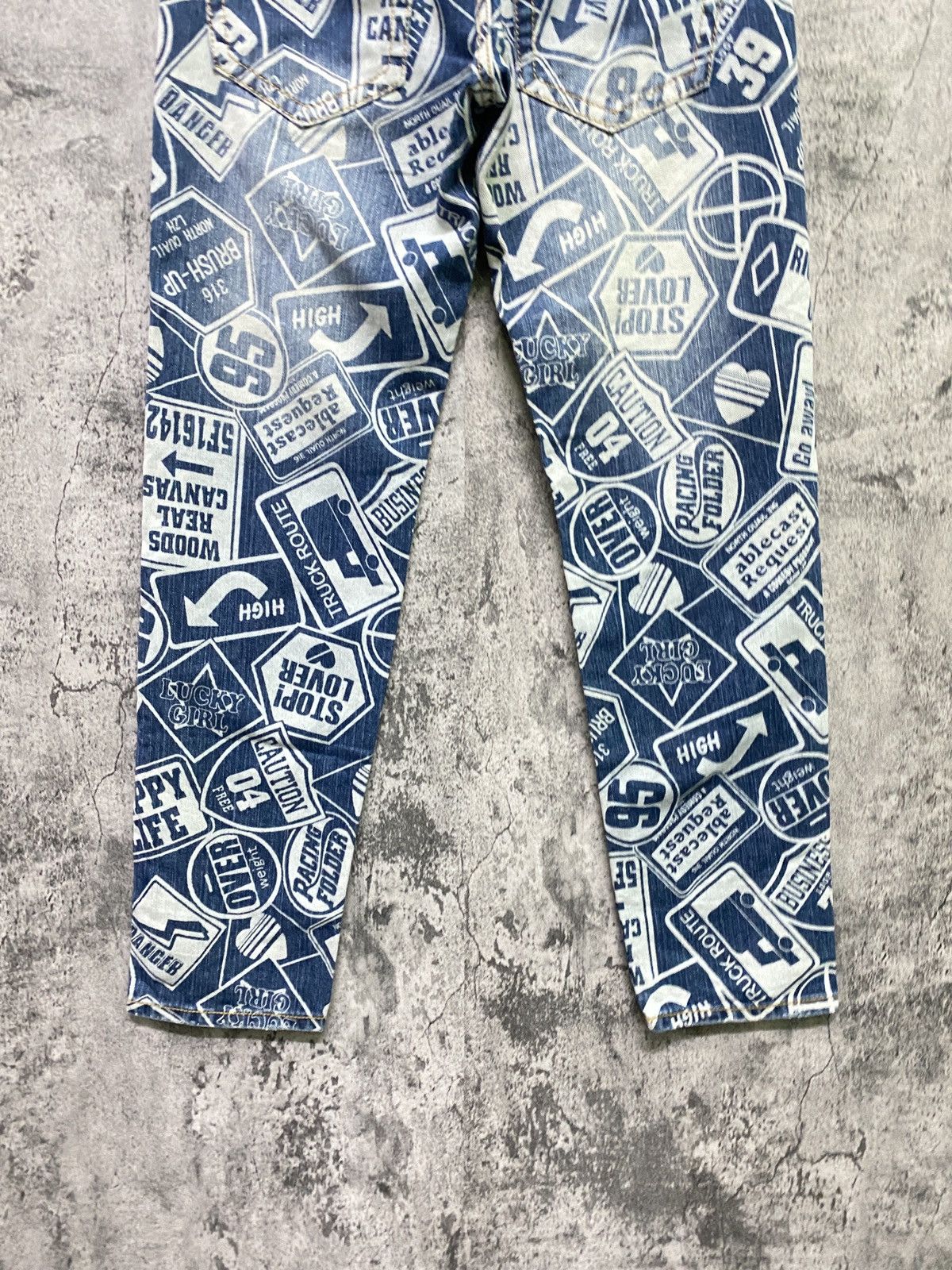 Japanese Brand Full Print OVP Denim Faded like Hysteric Glamour Denim Size US 30 / EU 46 - 17 Thumbnail