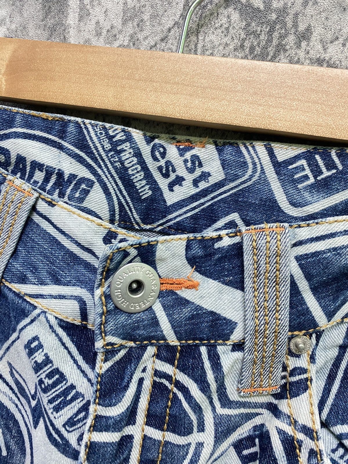 Japanese Brand Full Print OVP Denim Faded like Hysteric Glamour Denim Size US 30 / EU 46 - 9 Thumbnail