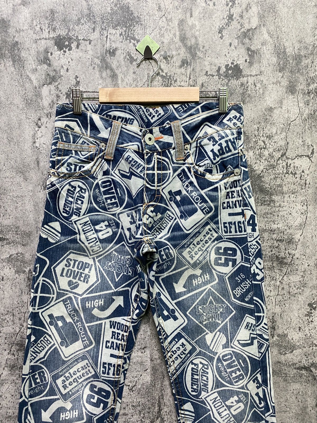 Japanese Brand Full Print OVP Denim Faded like Hysteric Glamour Denim Size US 30 / EU 46 - 3 Thumbnail
