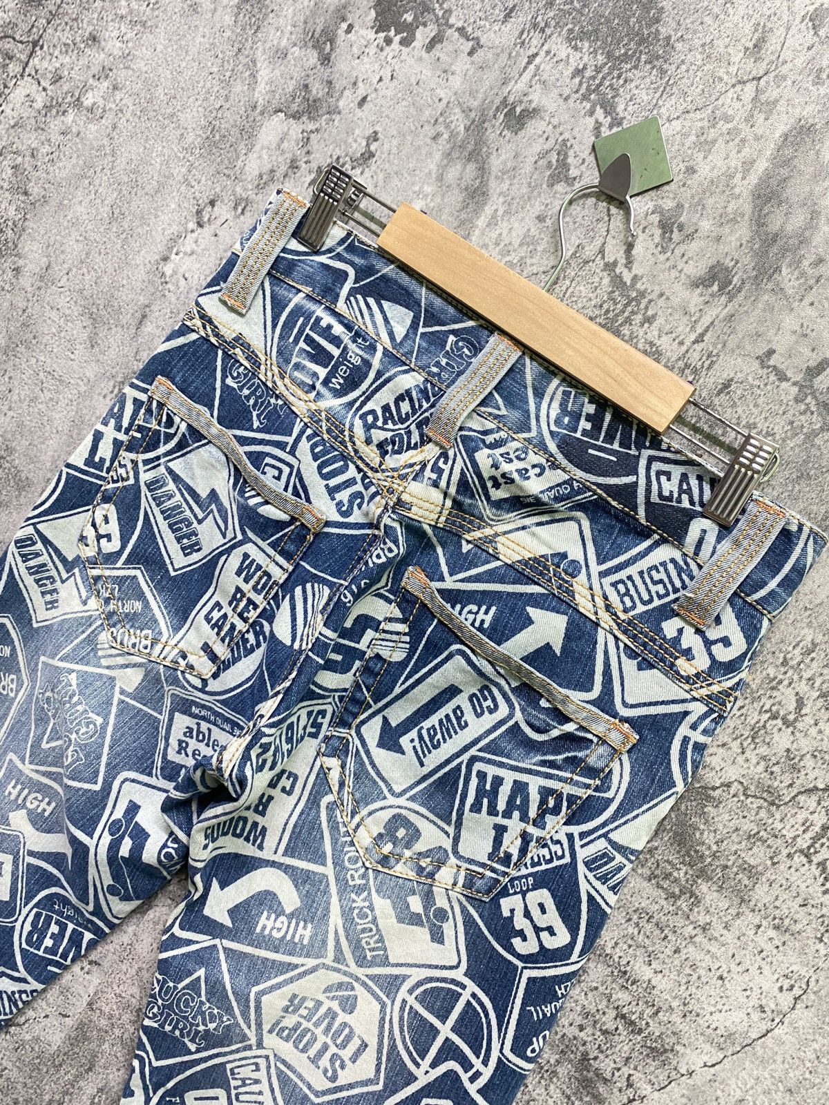 Japanese Brand Full Print OVP Denim Faded like Hysteric Glamour Denim Size US 30 / EU 46 - 18 Thumbnail