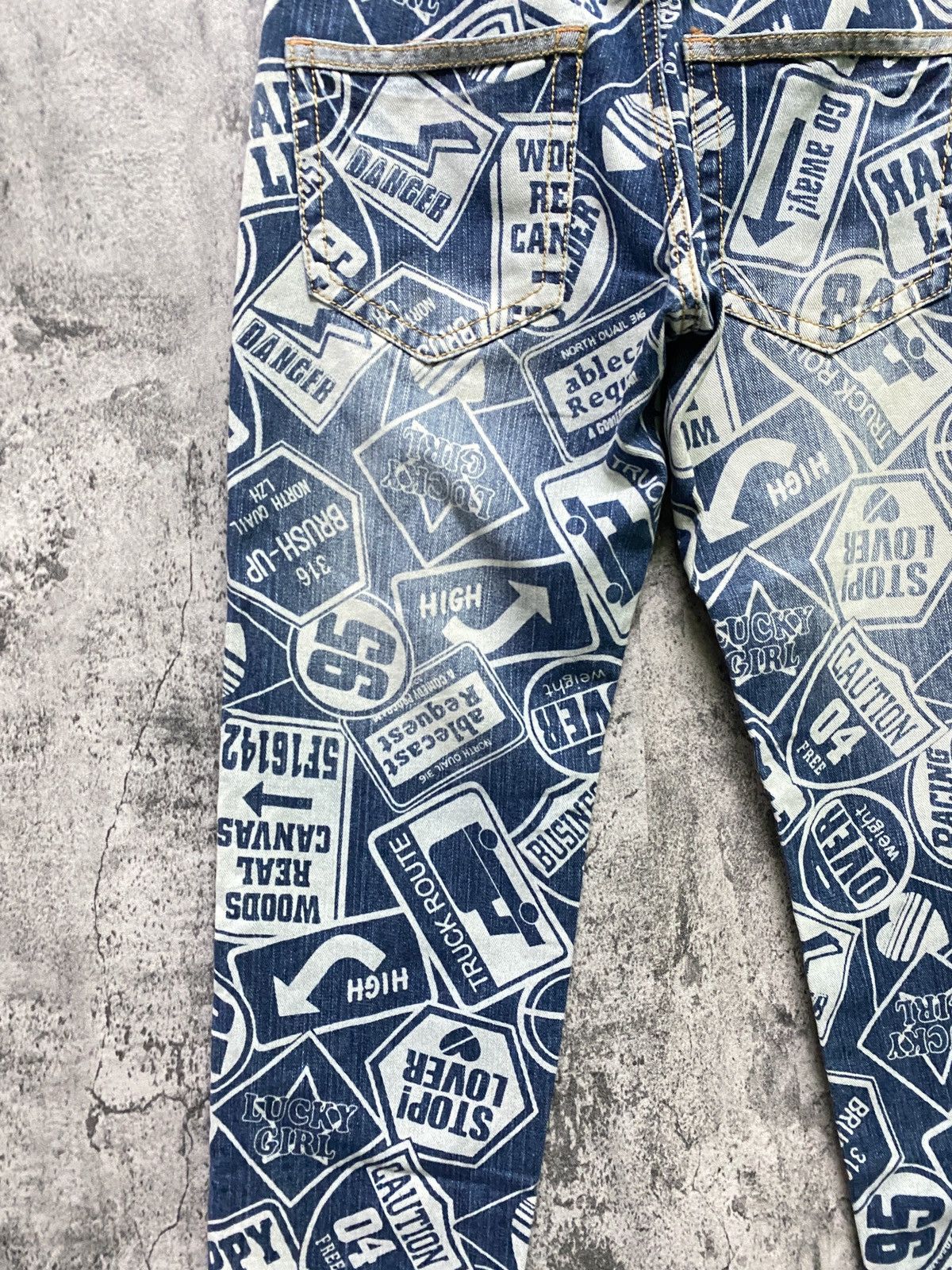 Japanese Brand Full Print OVP Denim Faded like Hysteric Glamour Denim Size US 30 / EU 46 - 13 Thumbnail