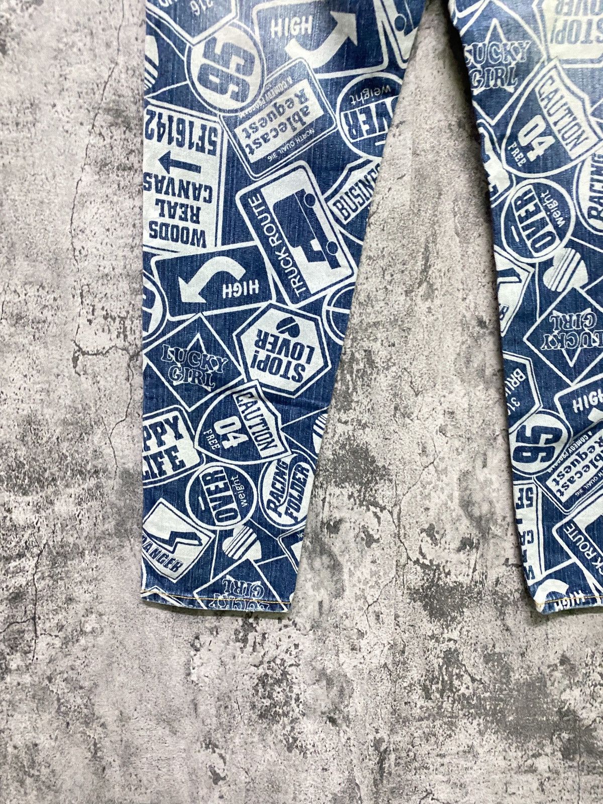 Japanese Brand Full Print OVP Denim Faded like Hysteric Glamour Denim Size US 30 / EU 46 - 15 Thumbnail