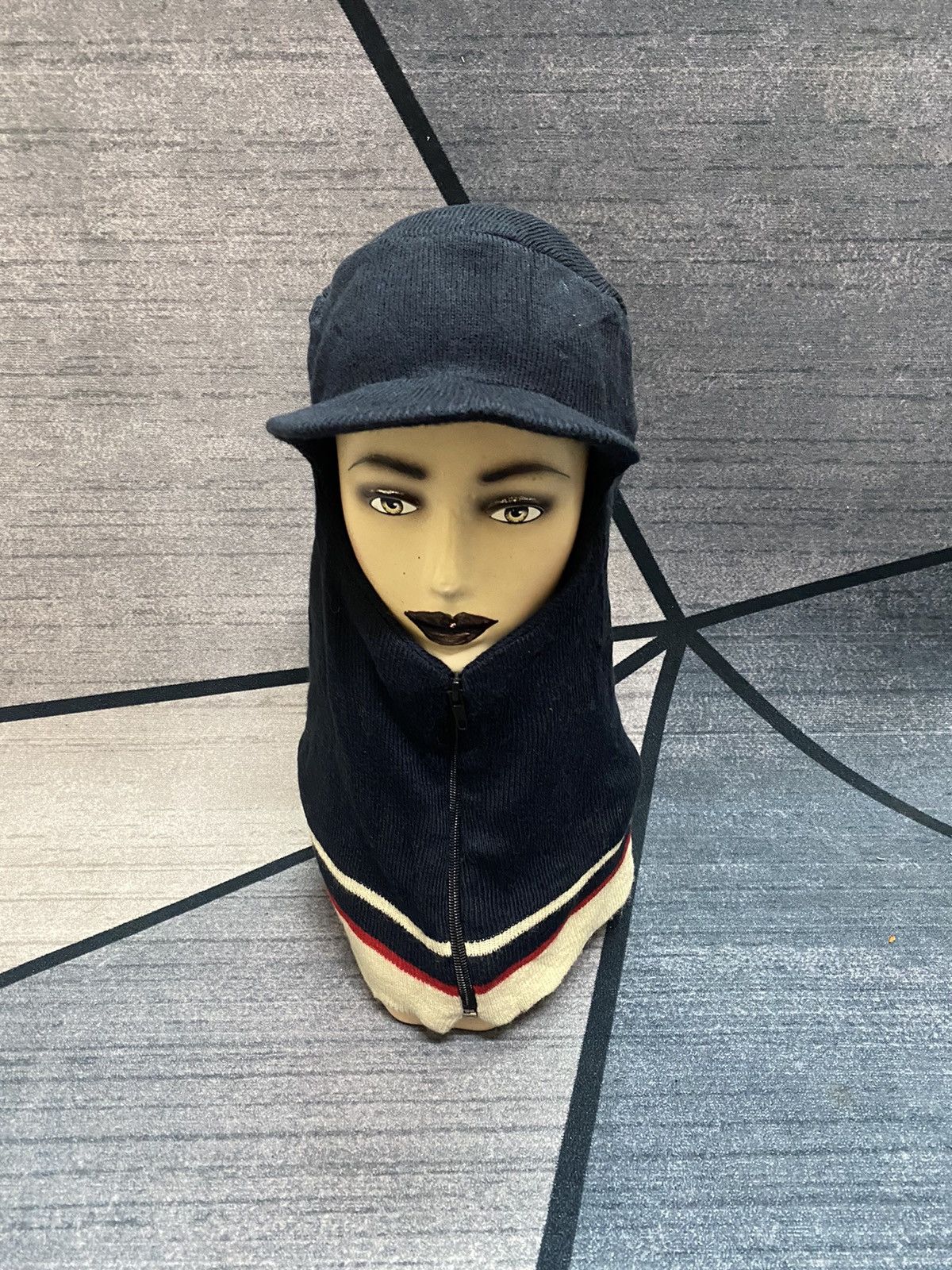 Other Unknown Japanese Brand Stripes Balaclava Streetwear Hats Size ONE SIZE - 1 Thumbnail