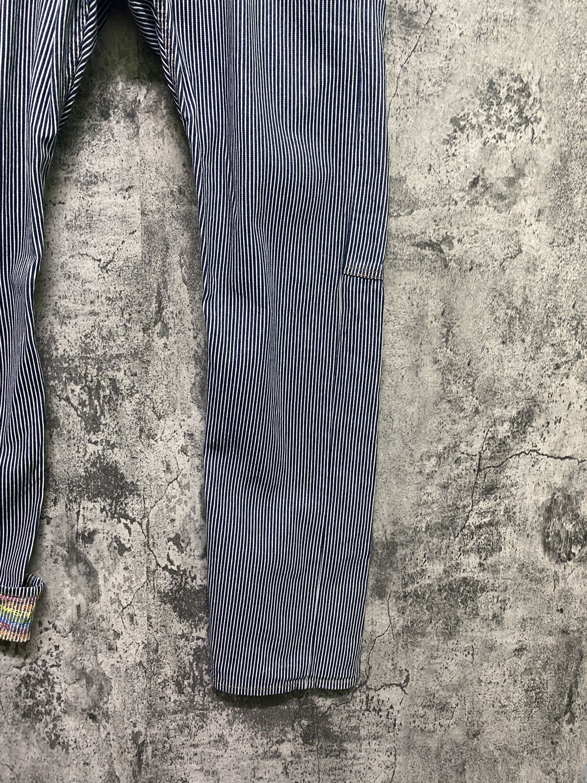 Designer × Japanese Brand × Vintage RIMASTER Hickory Striped Double Waist Print Inside Pants Size US 32 / EU 48 - 6 Thumbnail