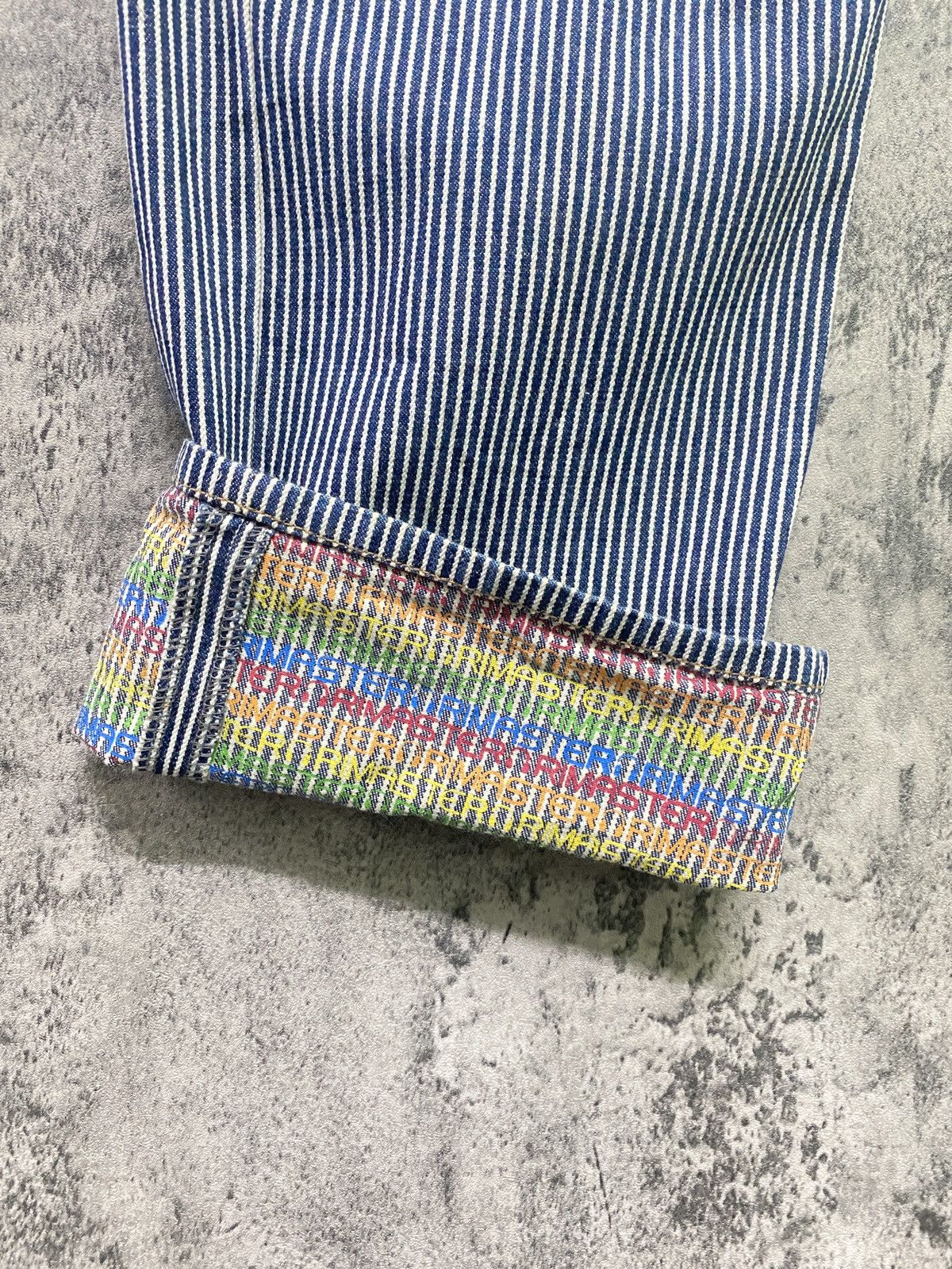 Designer × Japanese Brand × Vintage RIMASTER Hickory Striped Double Waist Print Inside Pants Size US 32 / EU 48 - 9 Thumbnail
