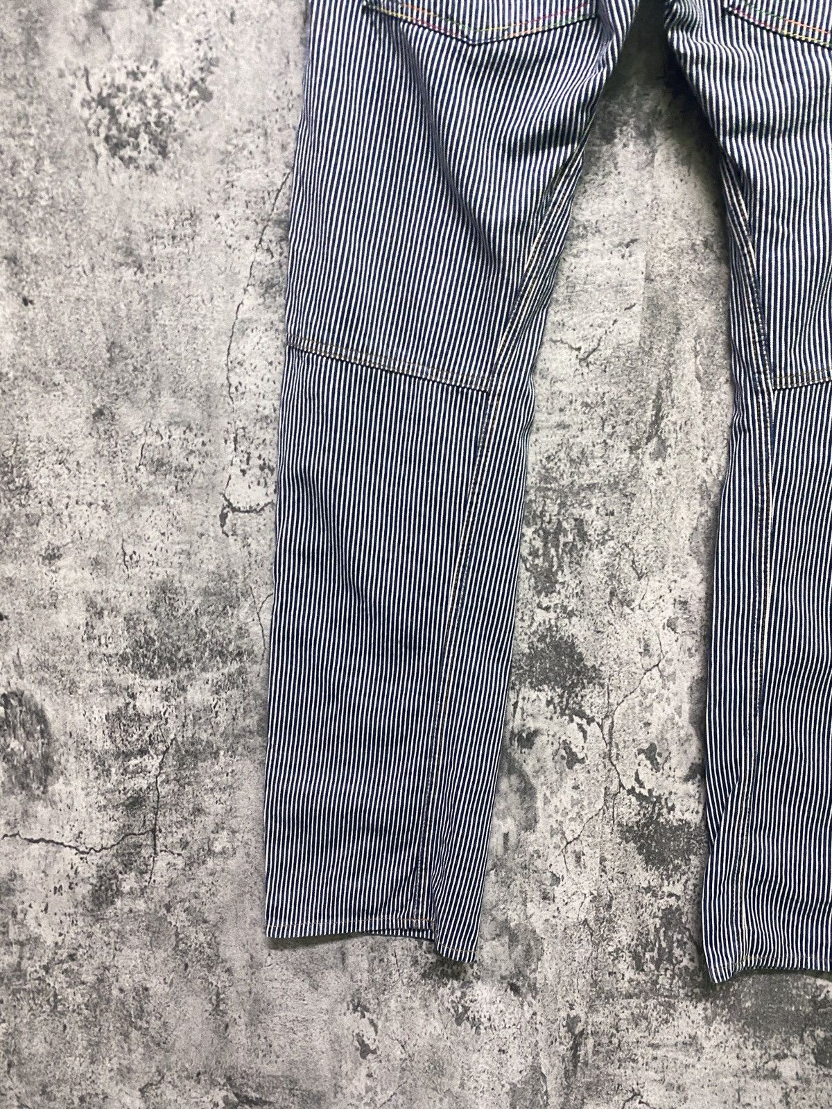 Designer × Japanese Brand × Vintage RIMASTER Hickory Striped Double Waist Print Inside Pants Size US 32 / EU 48 - 14 Thumbnail