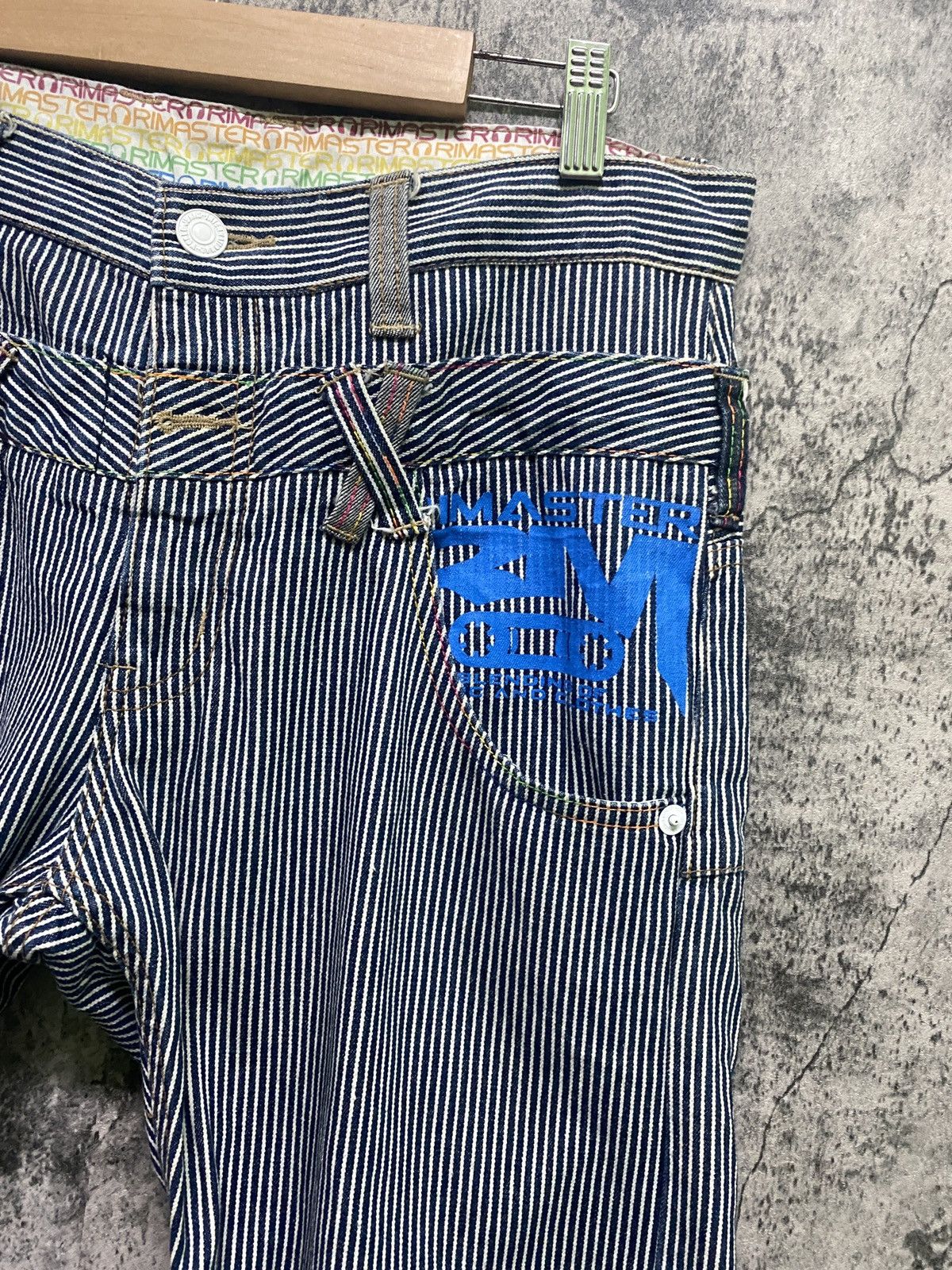 Designer × Japanese Brand × Vintage RIMASTER Hickory Striped Double Waist Print Inside Pants Size US 32 / EU 48 - 5 Thumbnail