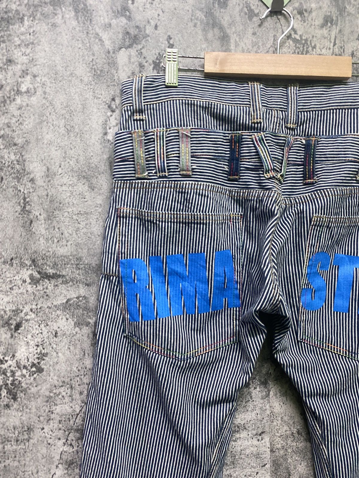 Designer × Japanese Brand × Vintage RIMASTER Hickory Striped Double Waist Print Inside Pants Size US 32 / EU 48 - 12 Thumbnail